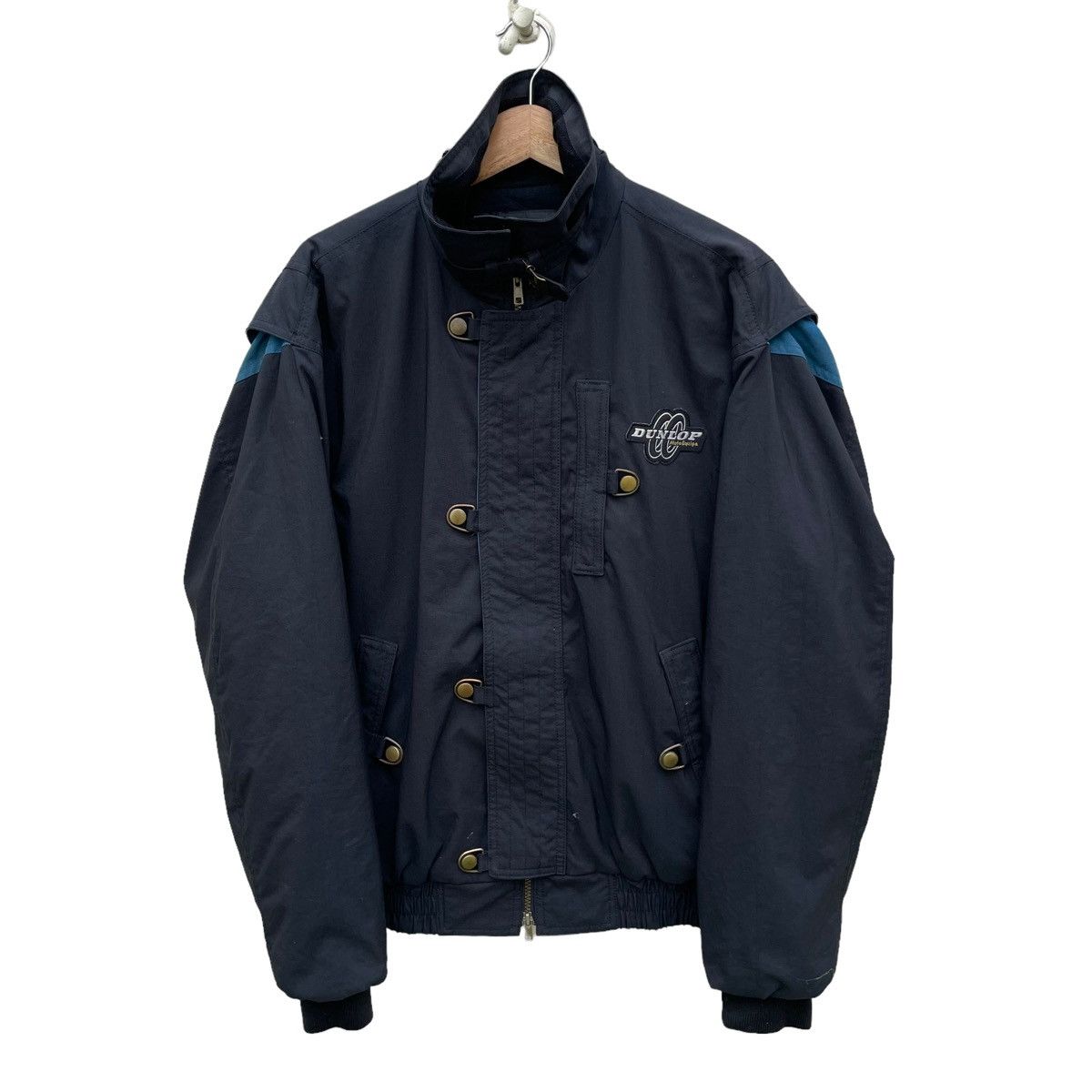 Japanese Brand 💥 80s DUNLOP MOTO RACING BOMBER JACKET Size US L / EU 52-54 / 3 - 2 Thumbnail