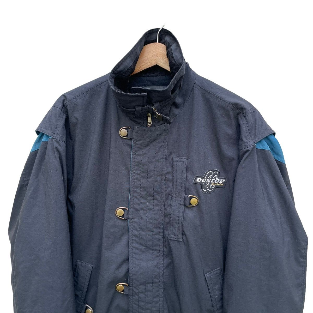 Japanese Brand 💥 80s DUNLOP MOTO RACING BOMBER JACKET Size US L / EU 52-54 / 3 - 5 Thumbnail