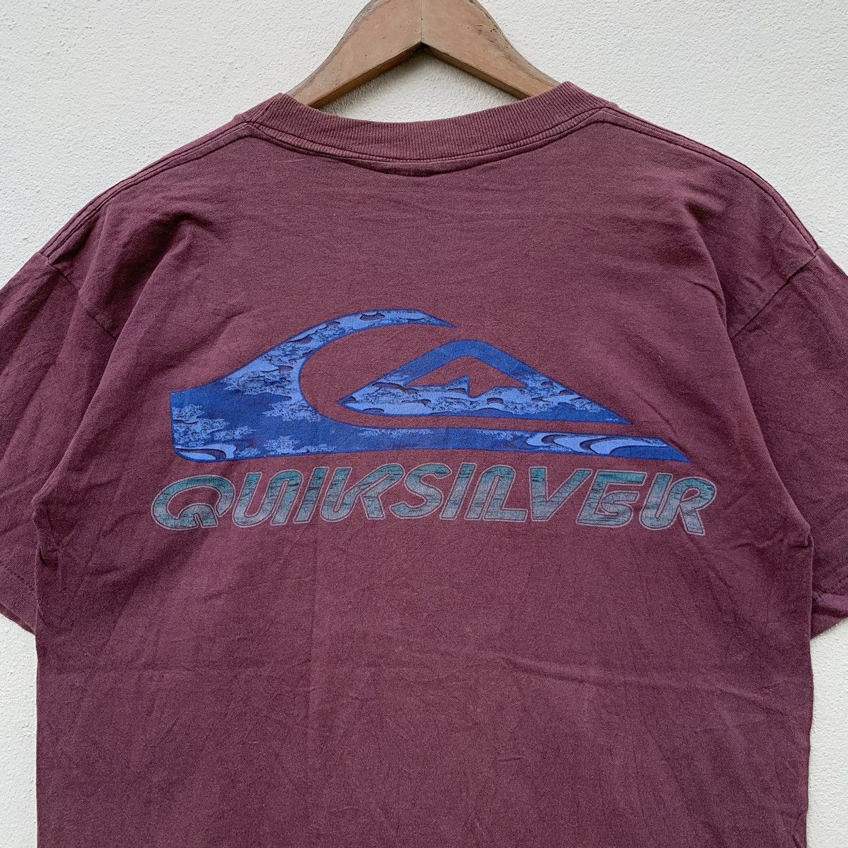 Quiksilver × Vintage Vintage 90s QUIKSILVER SURF BIG LOGO T-shirt Size US M / EU 48-50 / 2 - 2 Thumbnail