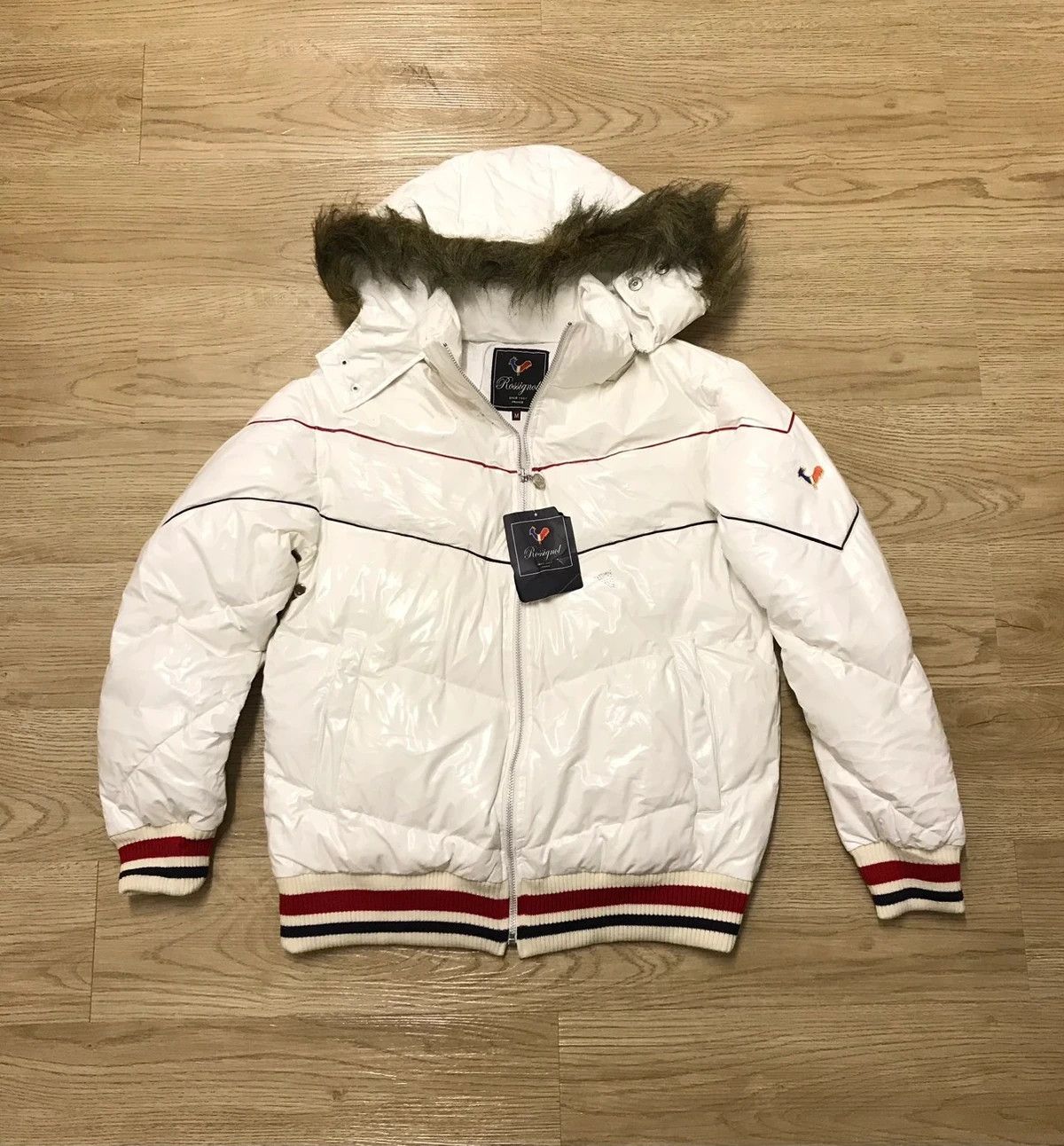 image of Fusalp Rossignol Down Padded Jacket in White, Men's (Size Medium)