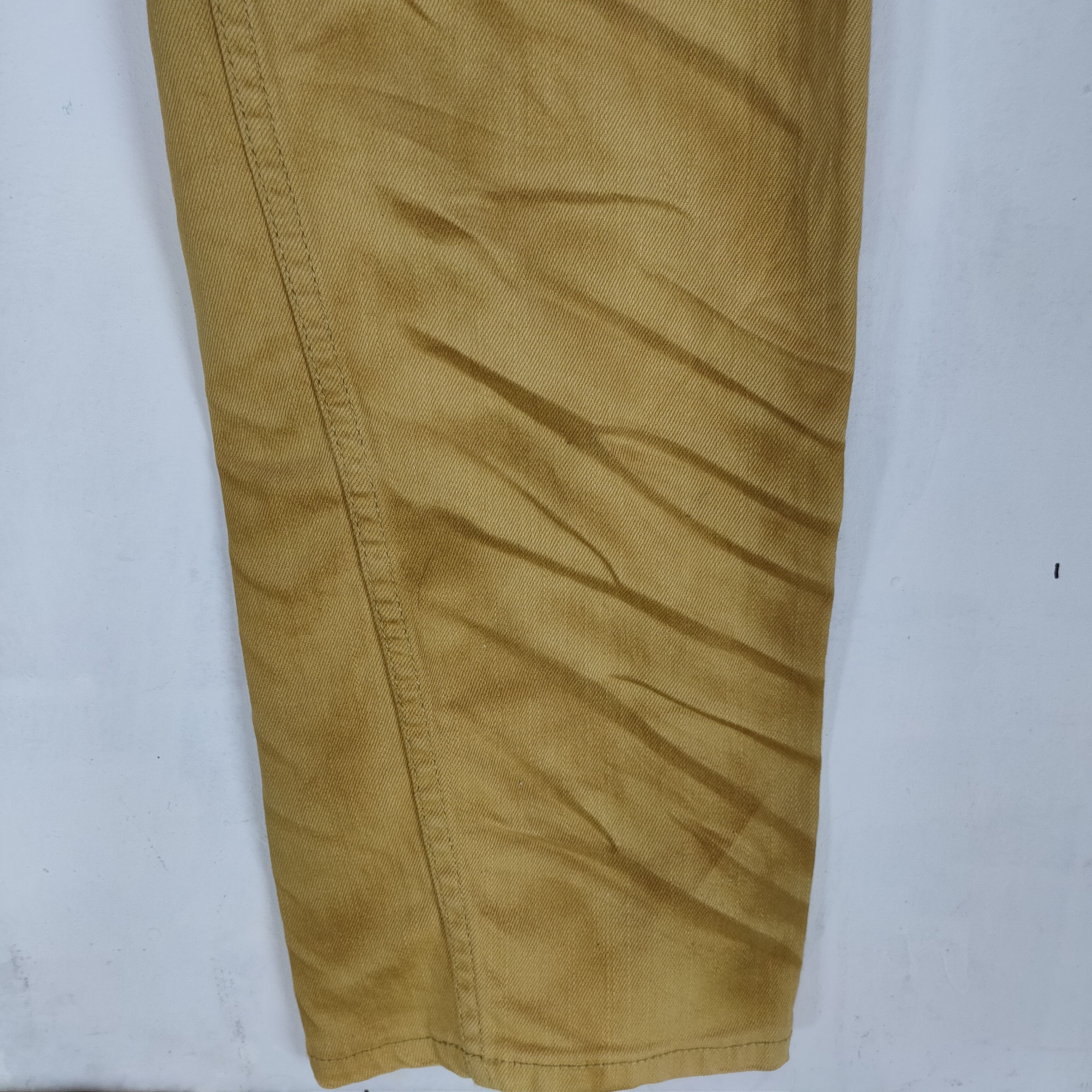 Japanese Brand SEMANTIC DESIGN Waist 35" Bleach Stripe Pattern Denim Pant Size US 35 - 5 Thumbnail