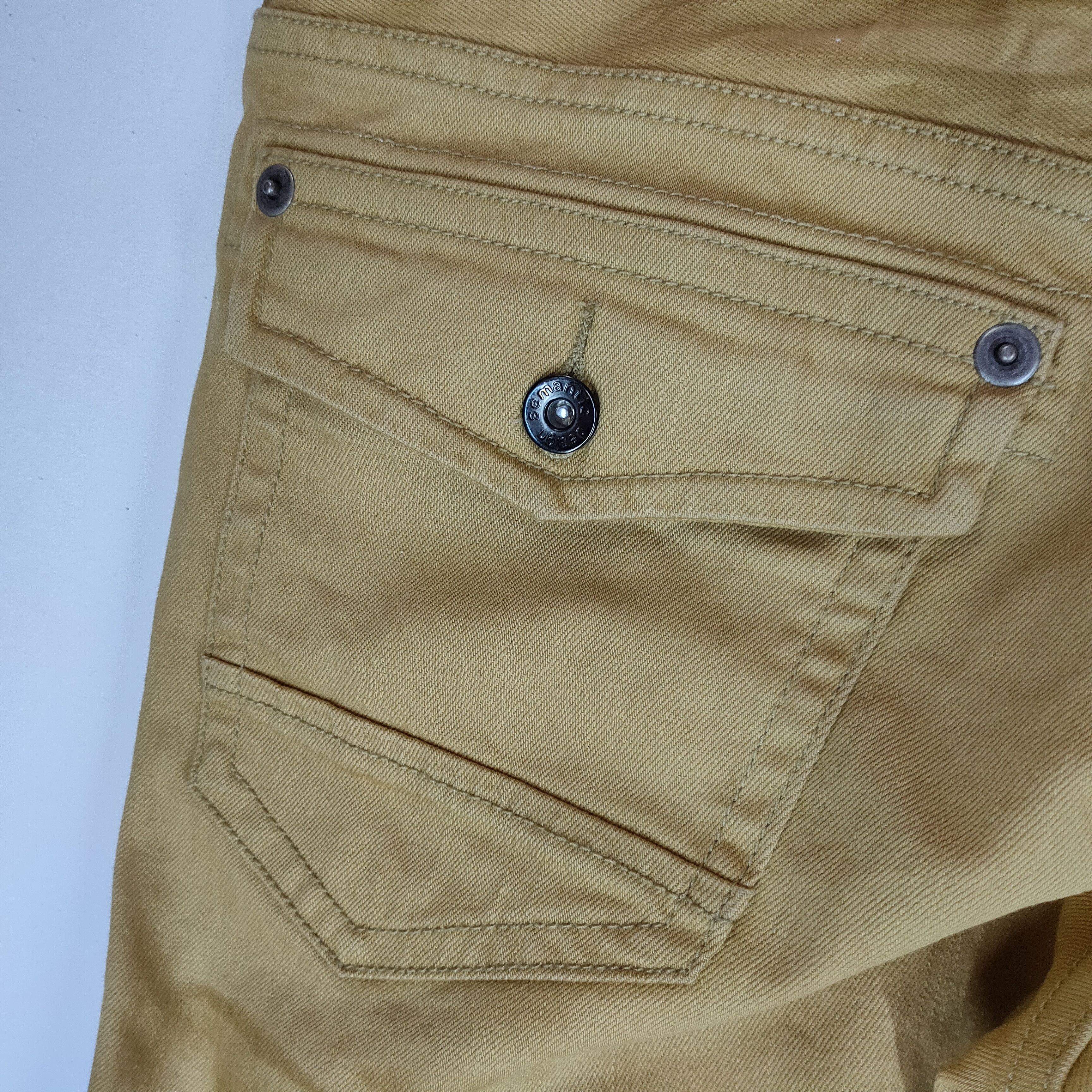 Japanese Brand SEMANTIC DESIGN Waist 35" Bleach Stripe Pattern Denim Pant Size US 35 - 7 Thumbnail