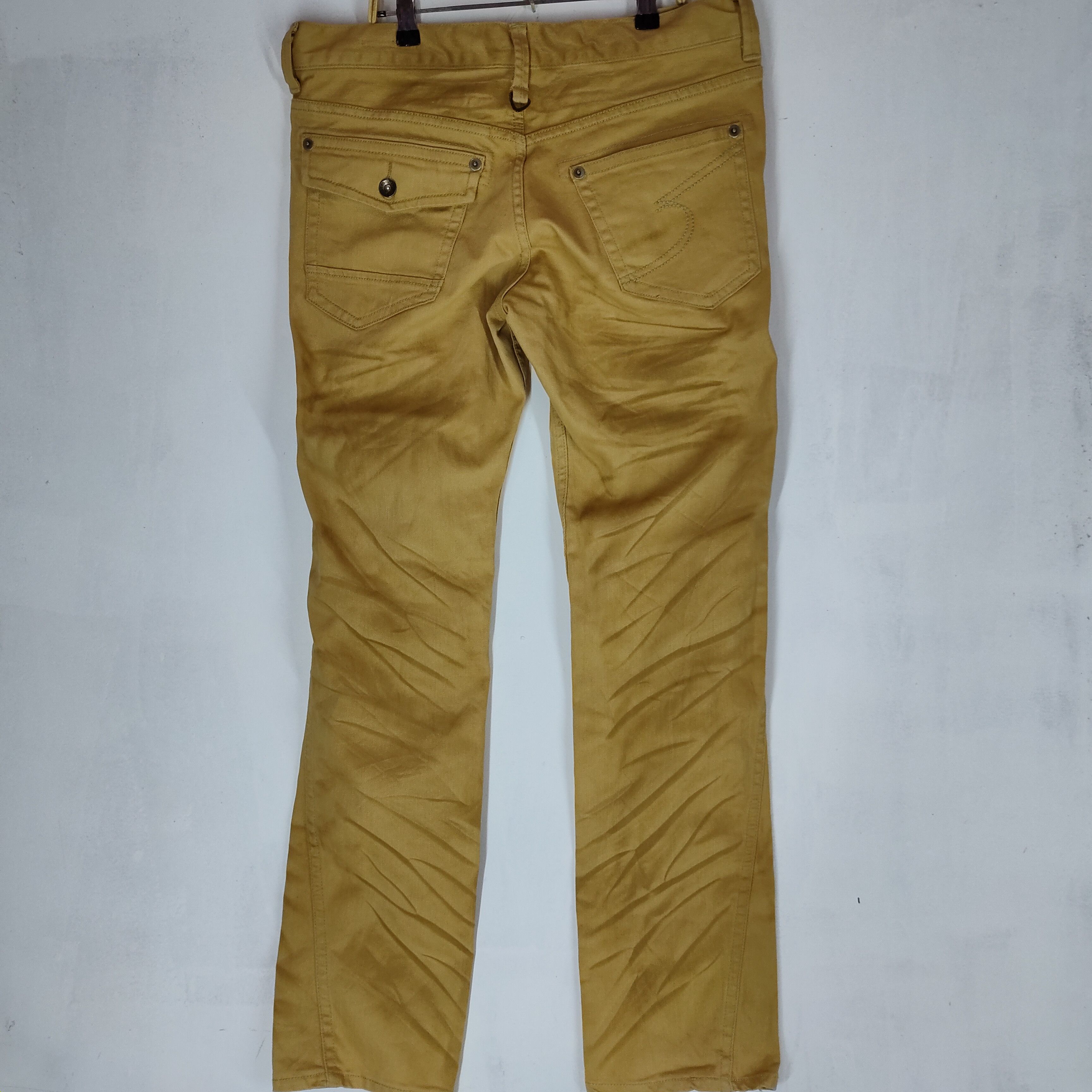 Japanese Brand SEMANTIC DESIGN Waist 35" Bleach Stripe Pattern Denim Pant Size US 35 - 6 Thumbnail