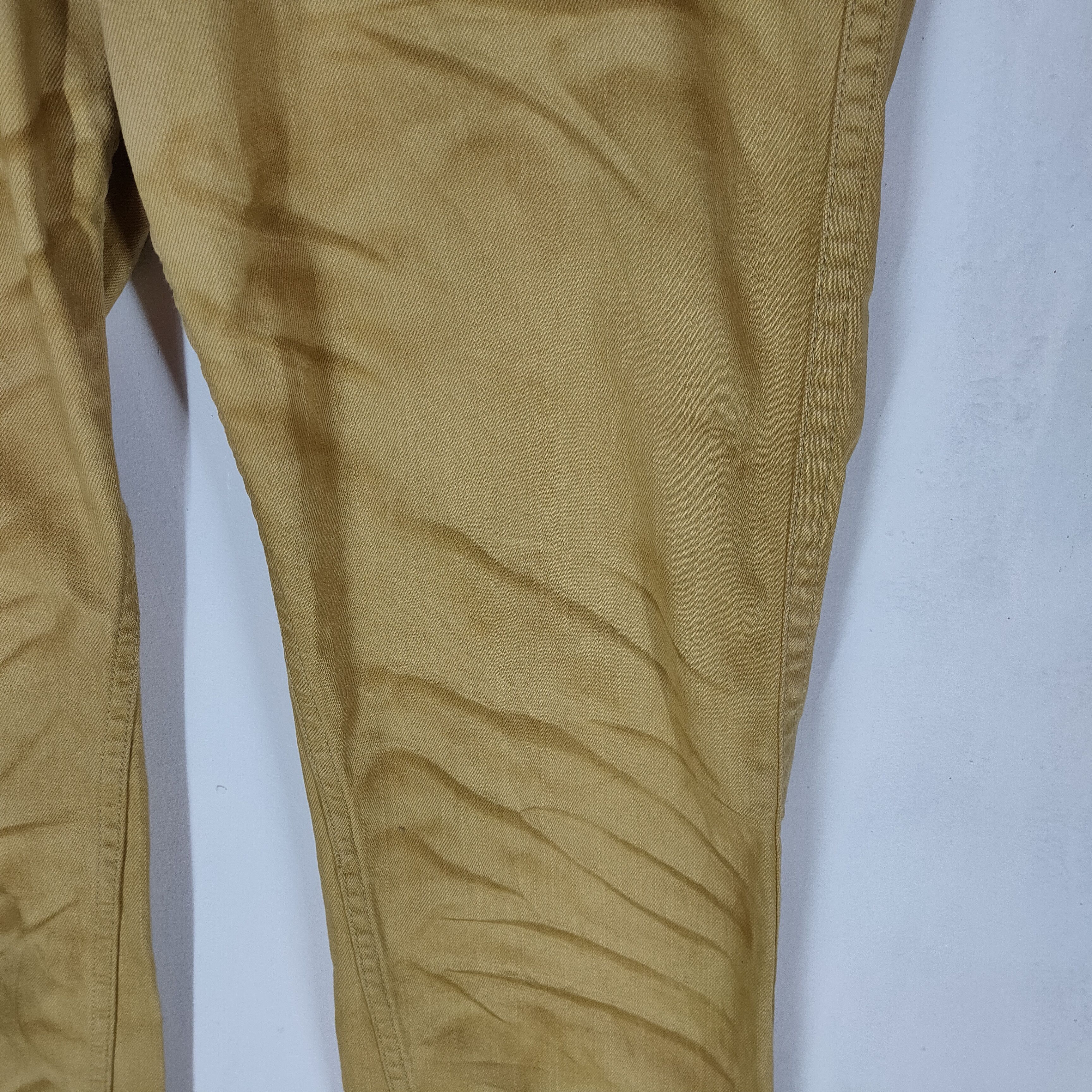 Japanese Brand SEMANTIC DESIGN Waist 35" Bleach Stripe Pattern Denim Pant Size US 35 - 4 Thumbnail