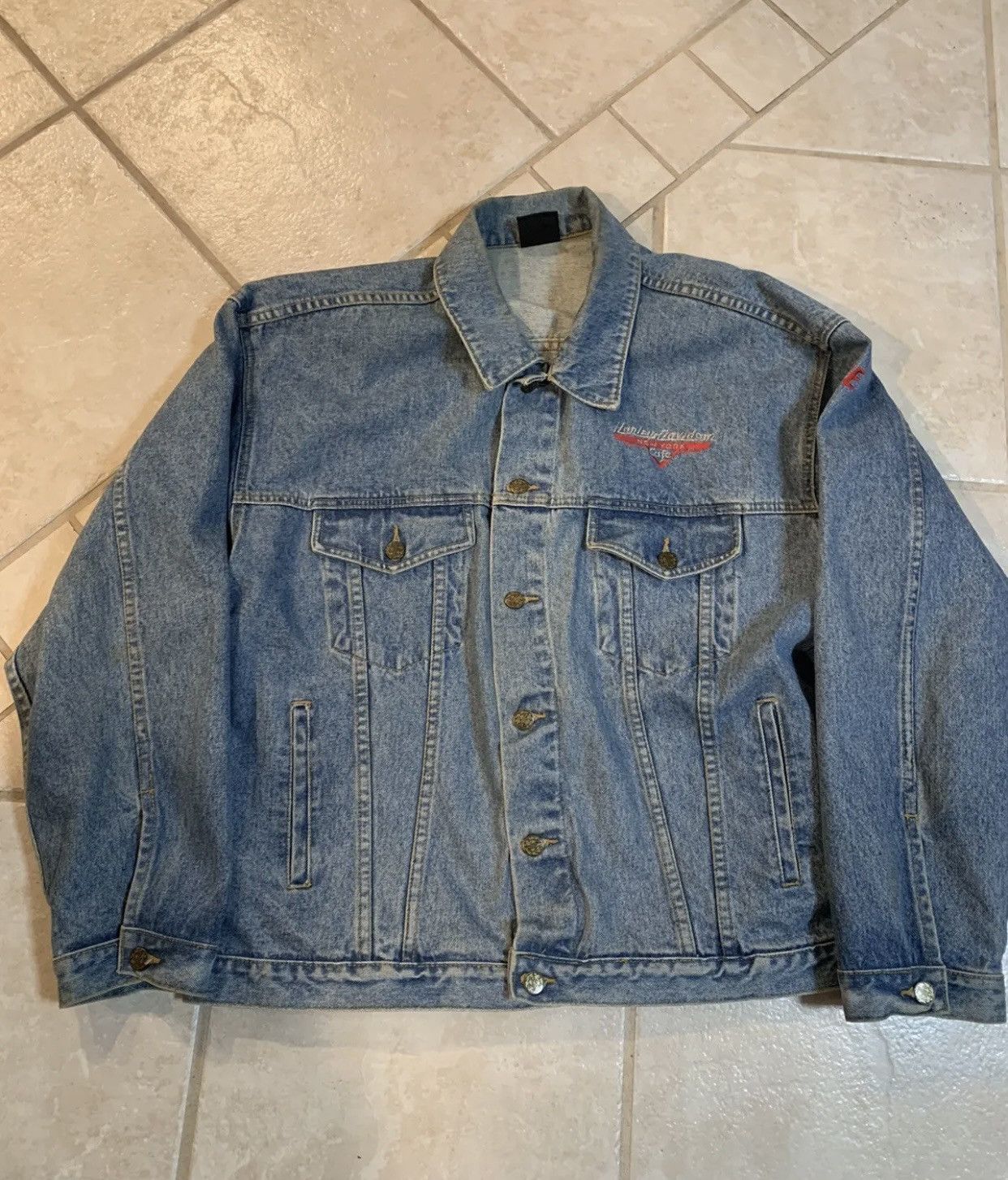 Harley Davidson Harley Davidson New York Cafe Denim Jacket | Grailed