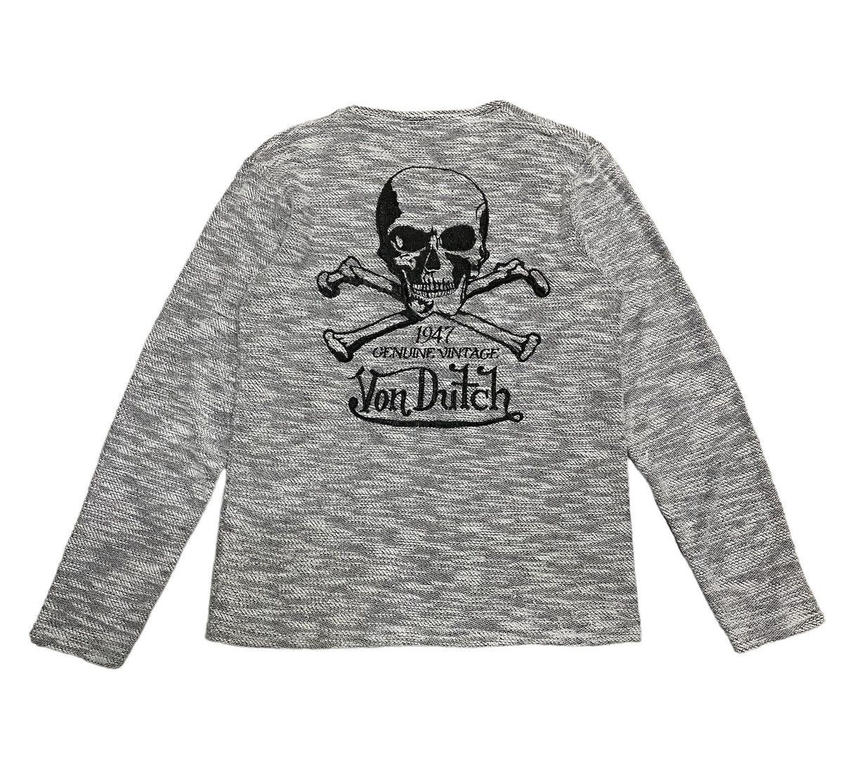 Vintage × Von Dutch Vintage VonDutch Skeleton Knitwear Sweatshirt Size US L / EU 52-54 / 3 - 2 Thumbnail