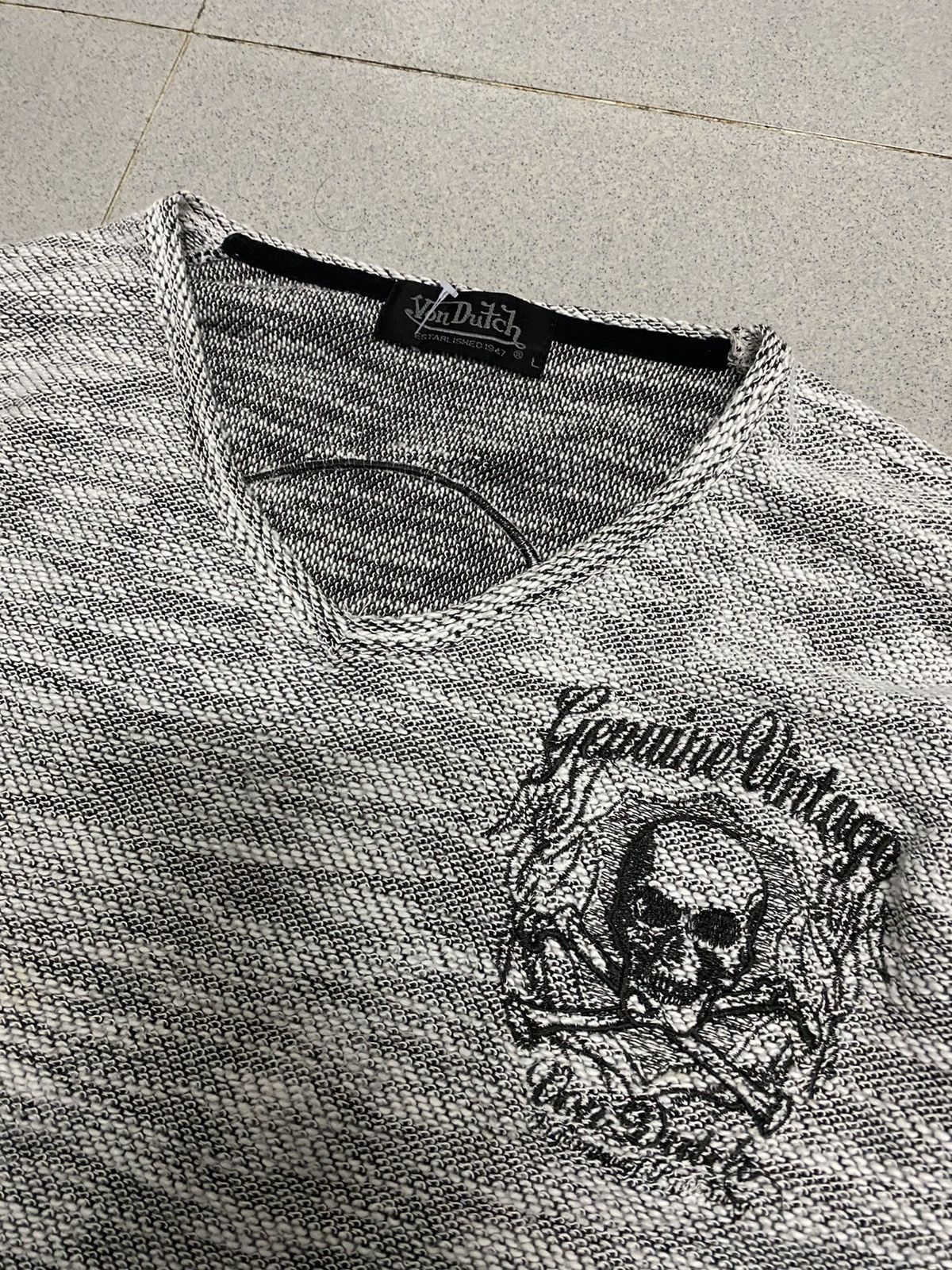 Vintage × Von Dutch Vintage VonDutch Skeleton Knitwear Sweatshirt Size US L / EU 52-54 / 3 - 5 Thumbnail