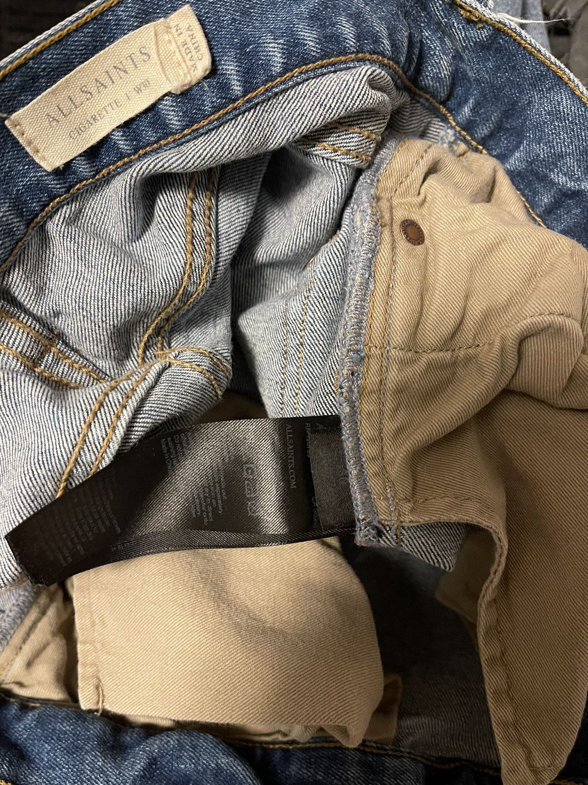 Allsaints Ichnaw Cigarette Stretch Destroyed Denim Size US 30 / EU 46 - 5 Thumbnail