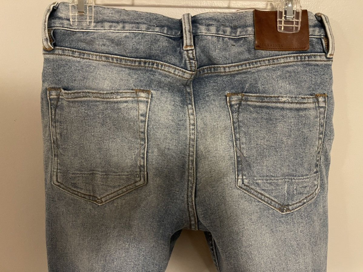 Allsaints Ichnaw Cigarette Stretch Destroyed Denim Size US 30 / EU 46 - 4 Thumbnail