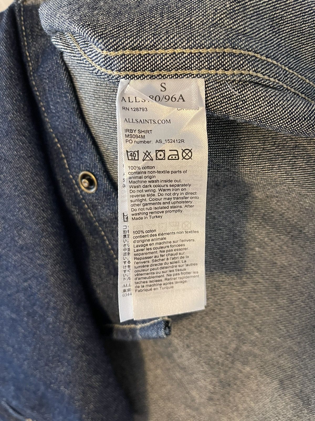 Allsaints Irby Western Denim Shirt S Size US S / EU 44-46 / 1 - 4 Thumbnail