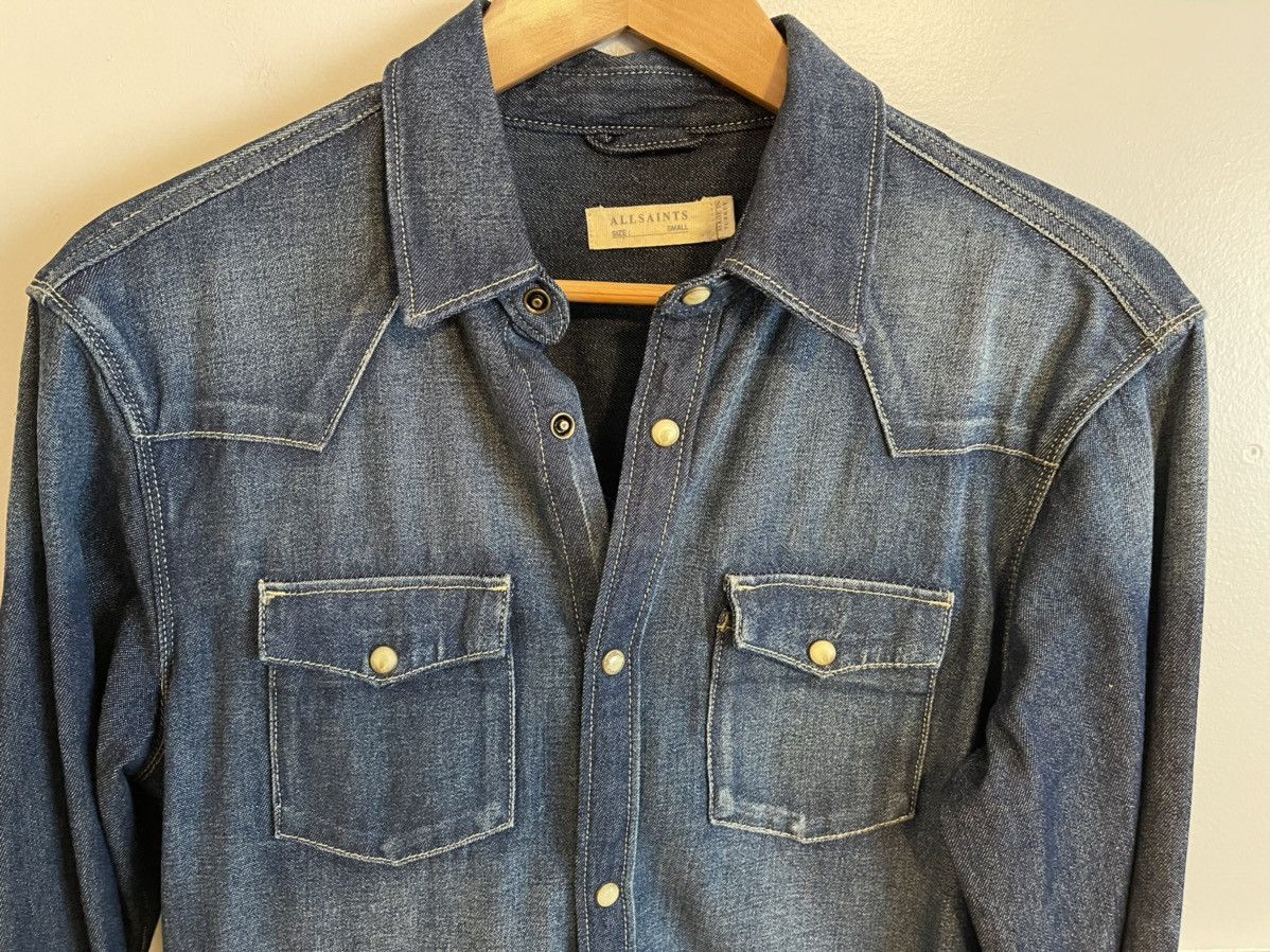 Allsaints Irby Western Denim Shirt S Size US S / EU 44-46 / 1 - 2 Thumbnail