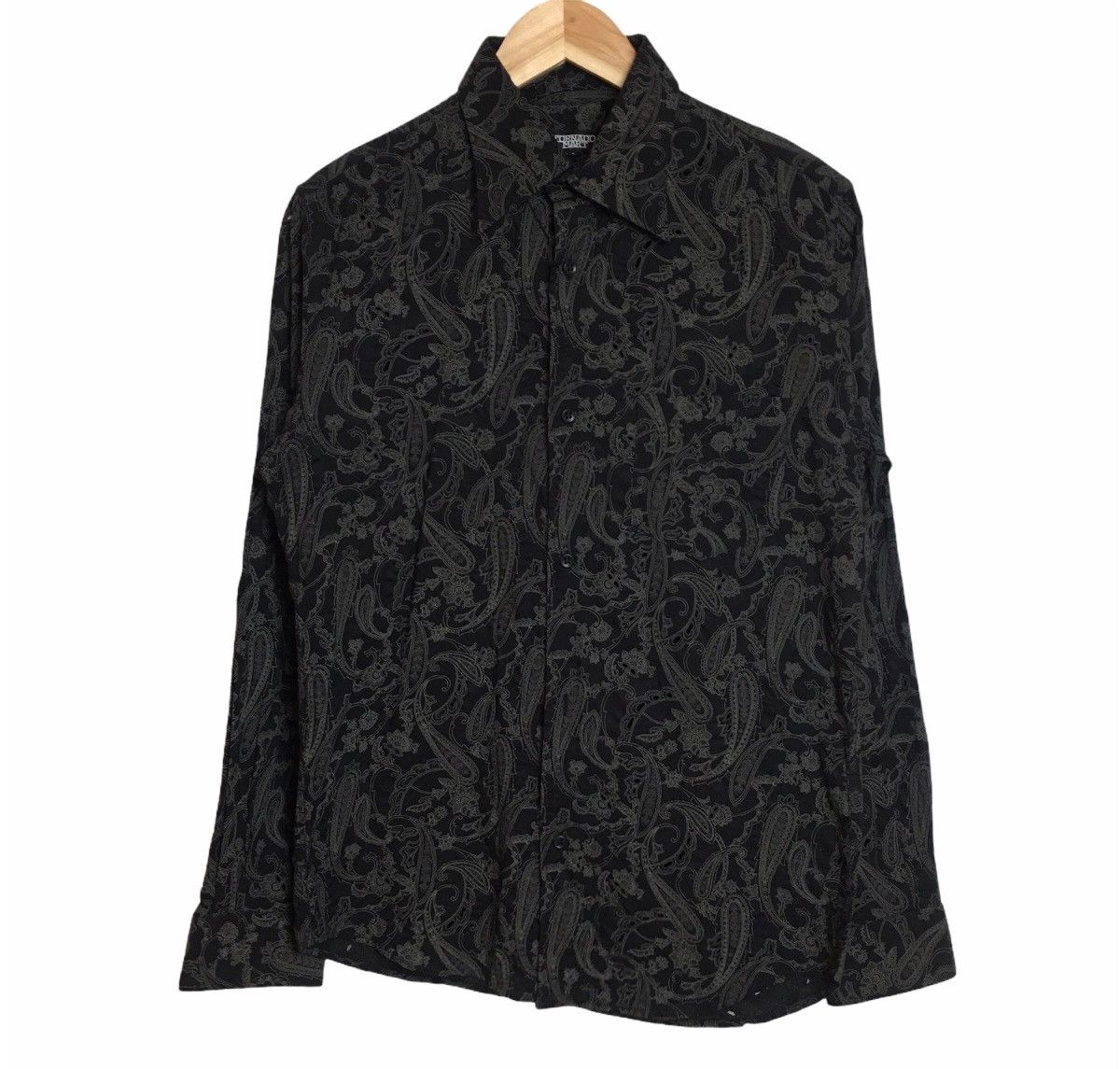 Tornado Mart Tornado Mart Japan Bandana Pattern Black Shirt / Y2K Size US L / EU 52-54 / 3 - 1 Thumbnail