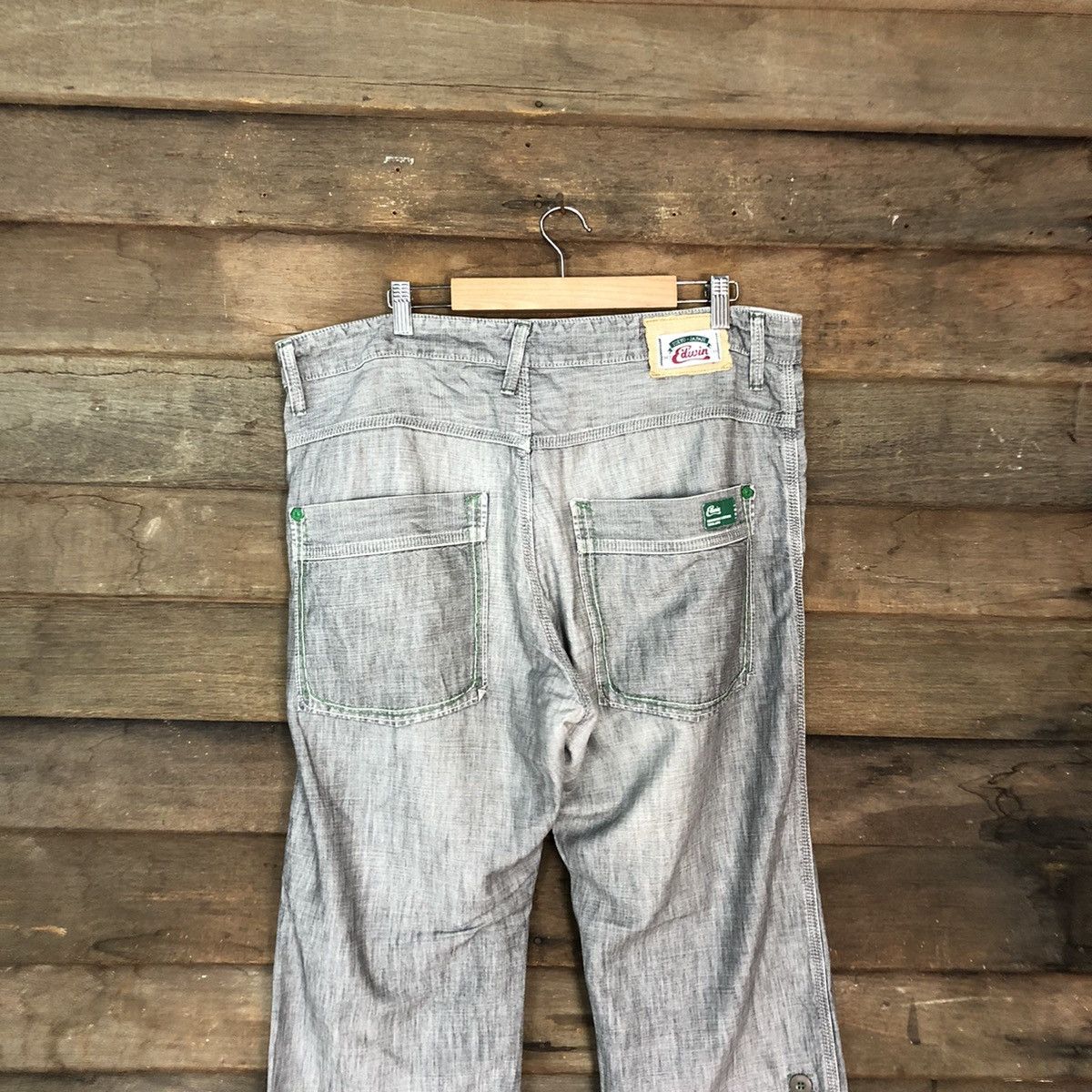 Edwin Edwin Black Distressed Straight Pants #c1234 Size US 35 - 11 Thumbnail