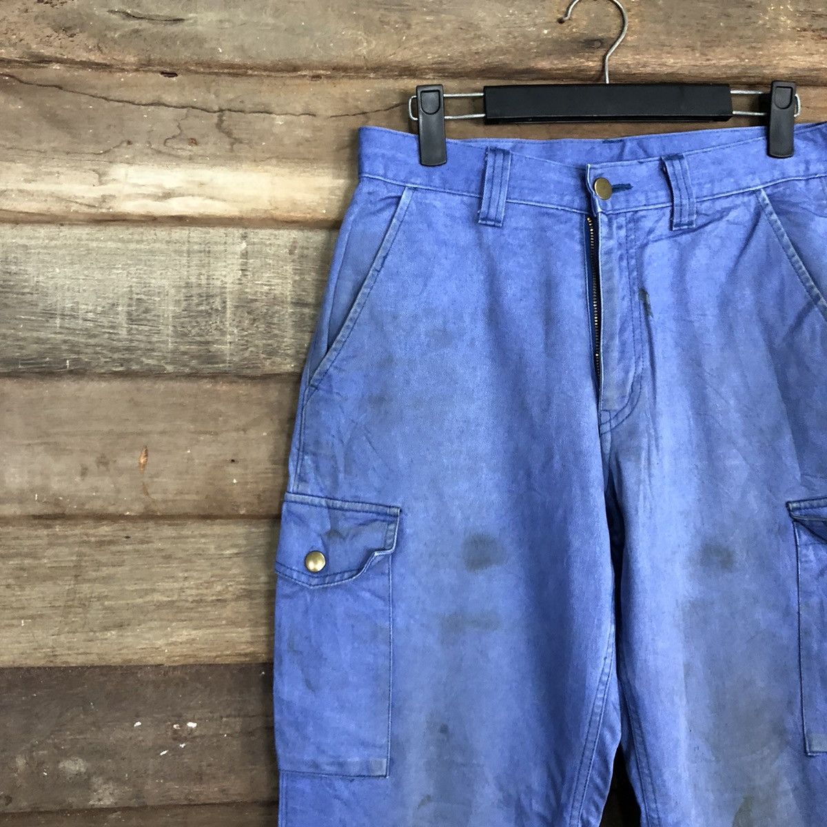 Japanese Brand DLL After O Blue dirty Multipocket Cargo Pants #c1227 Size US 29 - 6 Thumbnail