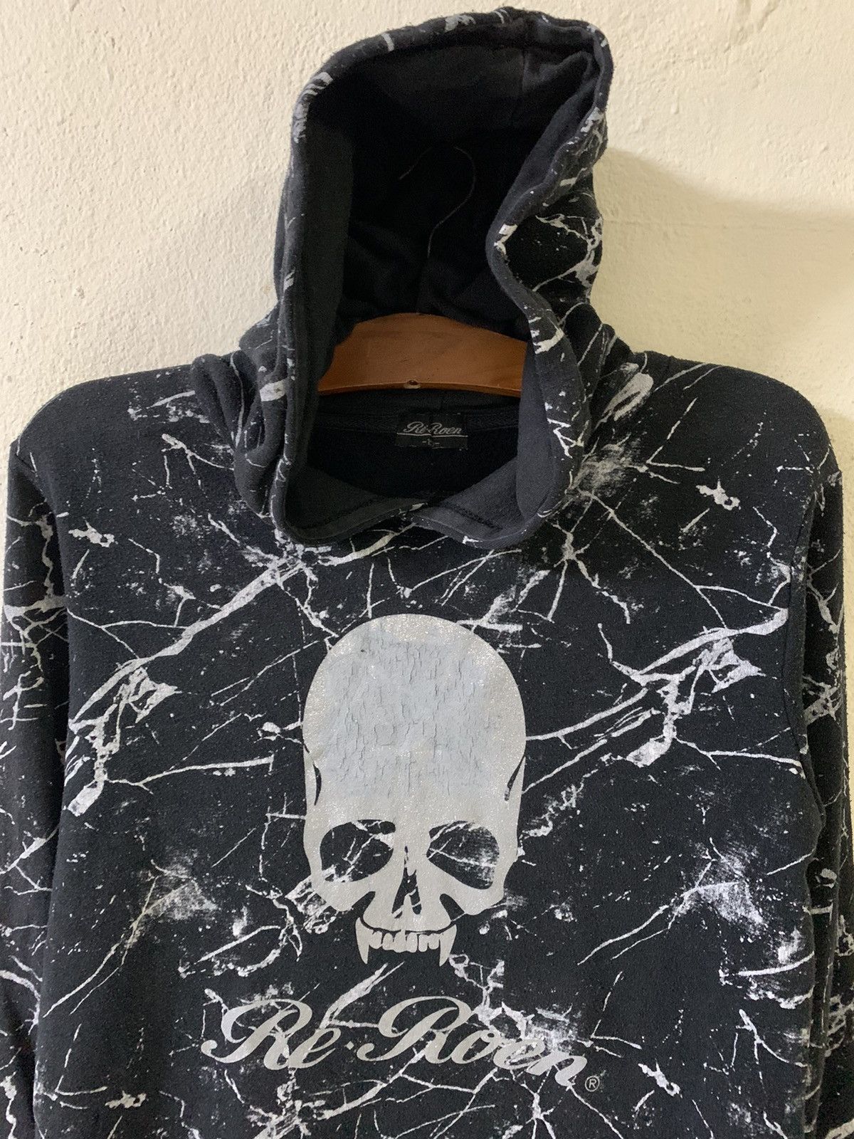 Japanese Brand Re Roen Skull Fullprint Hoodie Size US XS / EU 42 / 0 - 4 Thumbnail