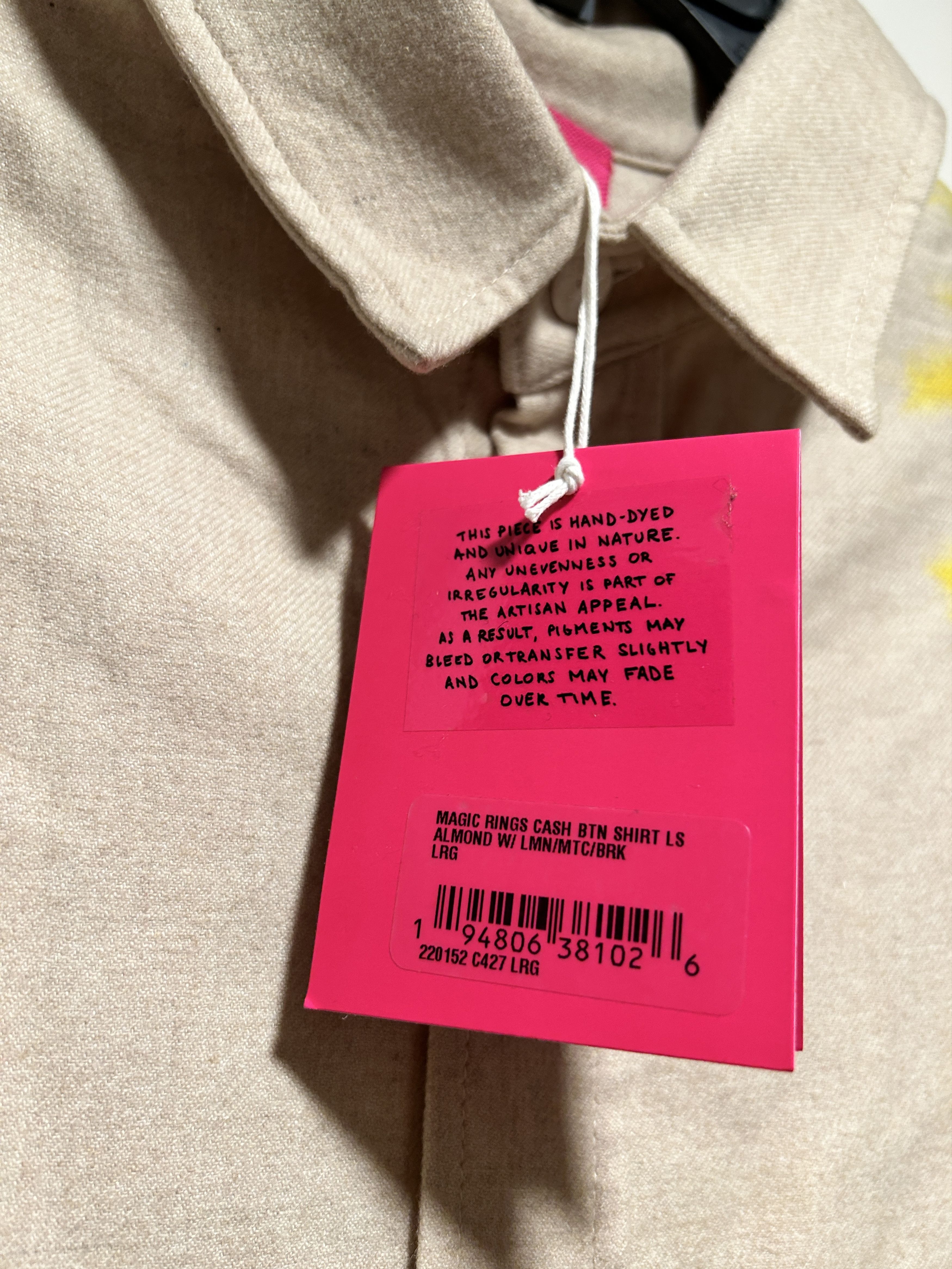 The Elder Statesman Magic Rings Clash Tie-Dyed Flannel OverShirt size LARGE Size US L / EU 52-54 / 3 - 6 Thumbnail