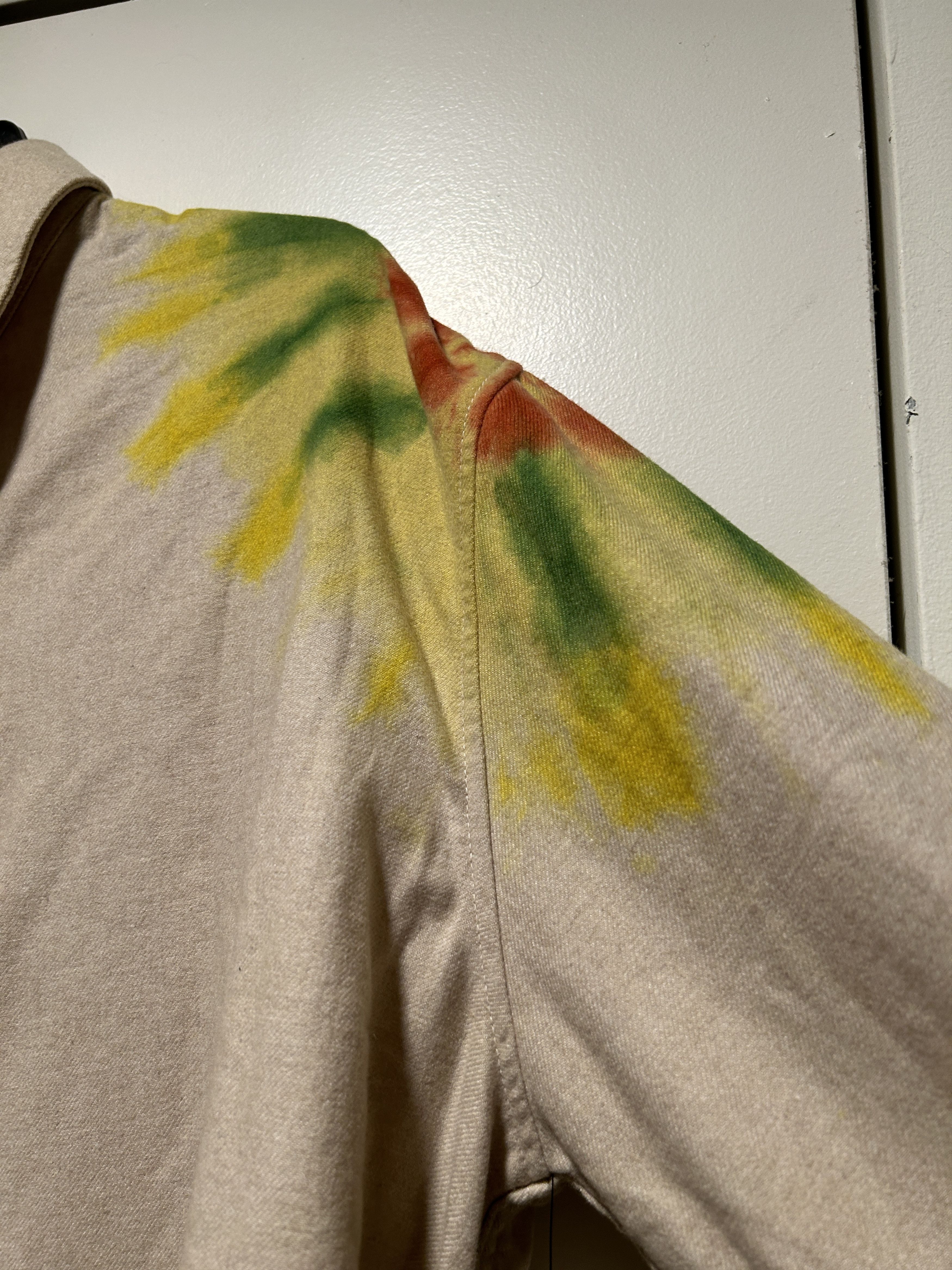 The Elder Statesman Magic Rings Clash Tie-Dyed Flannel OverShirt size LARGE Size US L / EU 52-54 / 3 - 4 Thumbnail