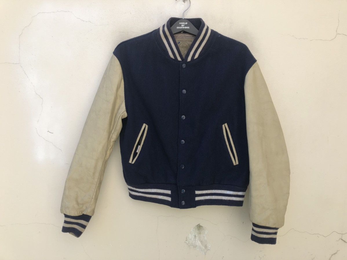 Golden Bear Vintage 1995 Golden Bear Distressed Varsity Jacket Size US M / EU 48-50 / 2 - 2 Thumbnail