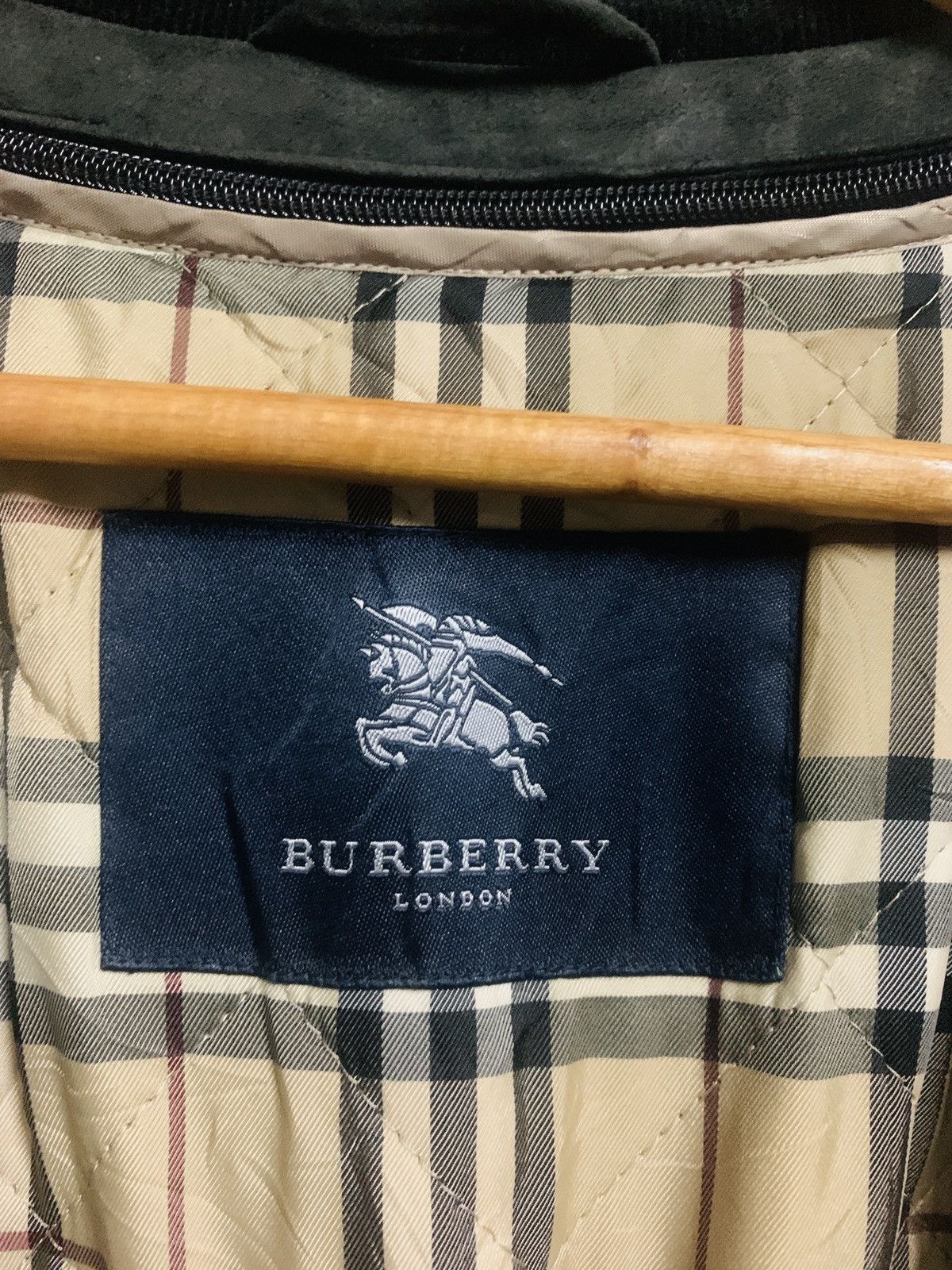 Burberry × Designer × Leather BURBERRY LONDON NOVA CHECK LINING SUEDE LEATHER LONG JACKET Size US L / EU 52-54 / 3 - 10 Thumbnail