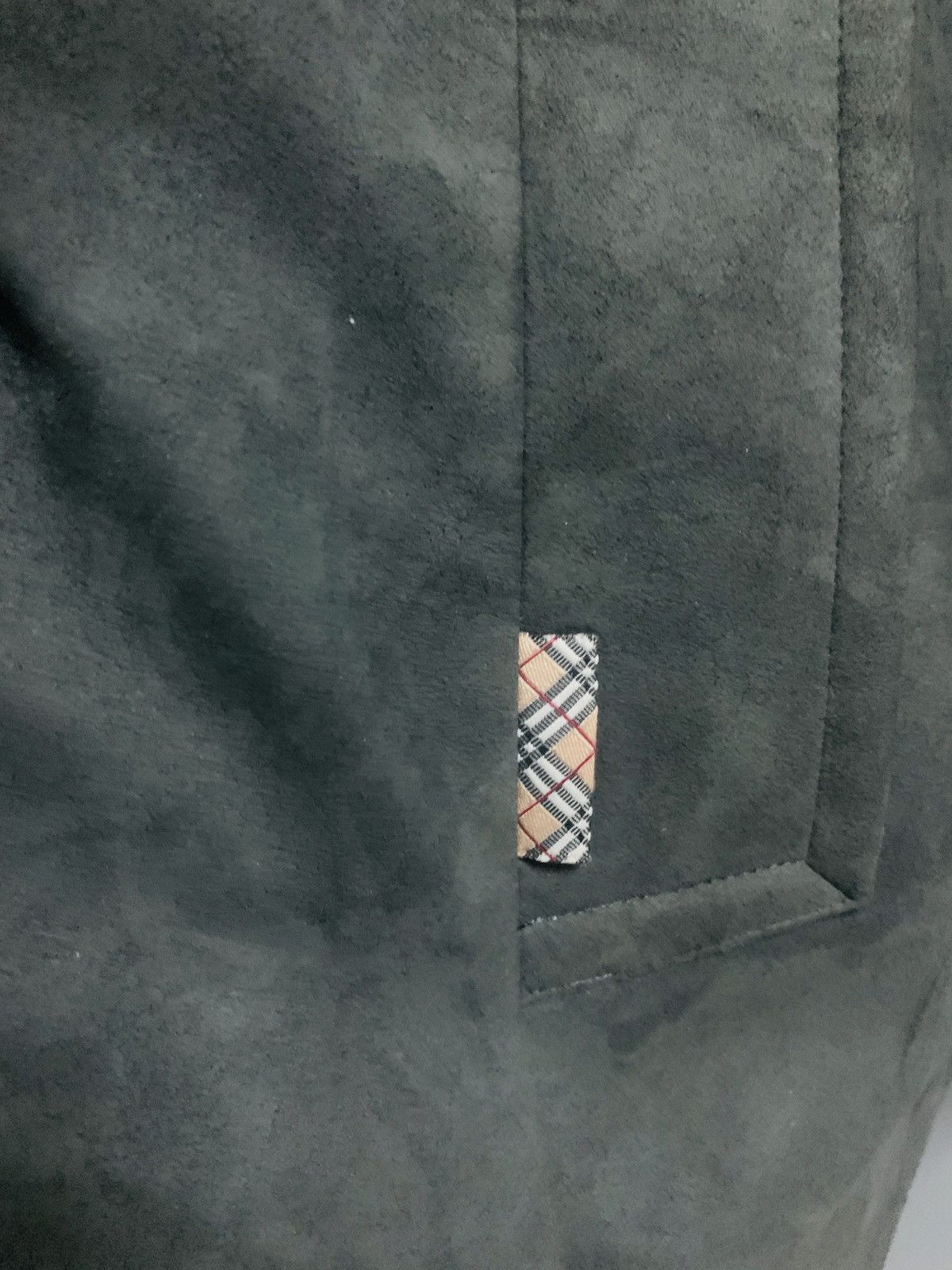 Burberry × Designer × Leather BURBERRY LONDON NOVA CHECK LINING SUEDE LEATHER LONG JACKET Size US L / EU 52-54 / 3 - 5 Thumbnail