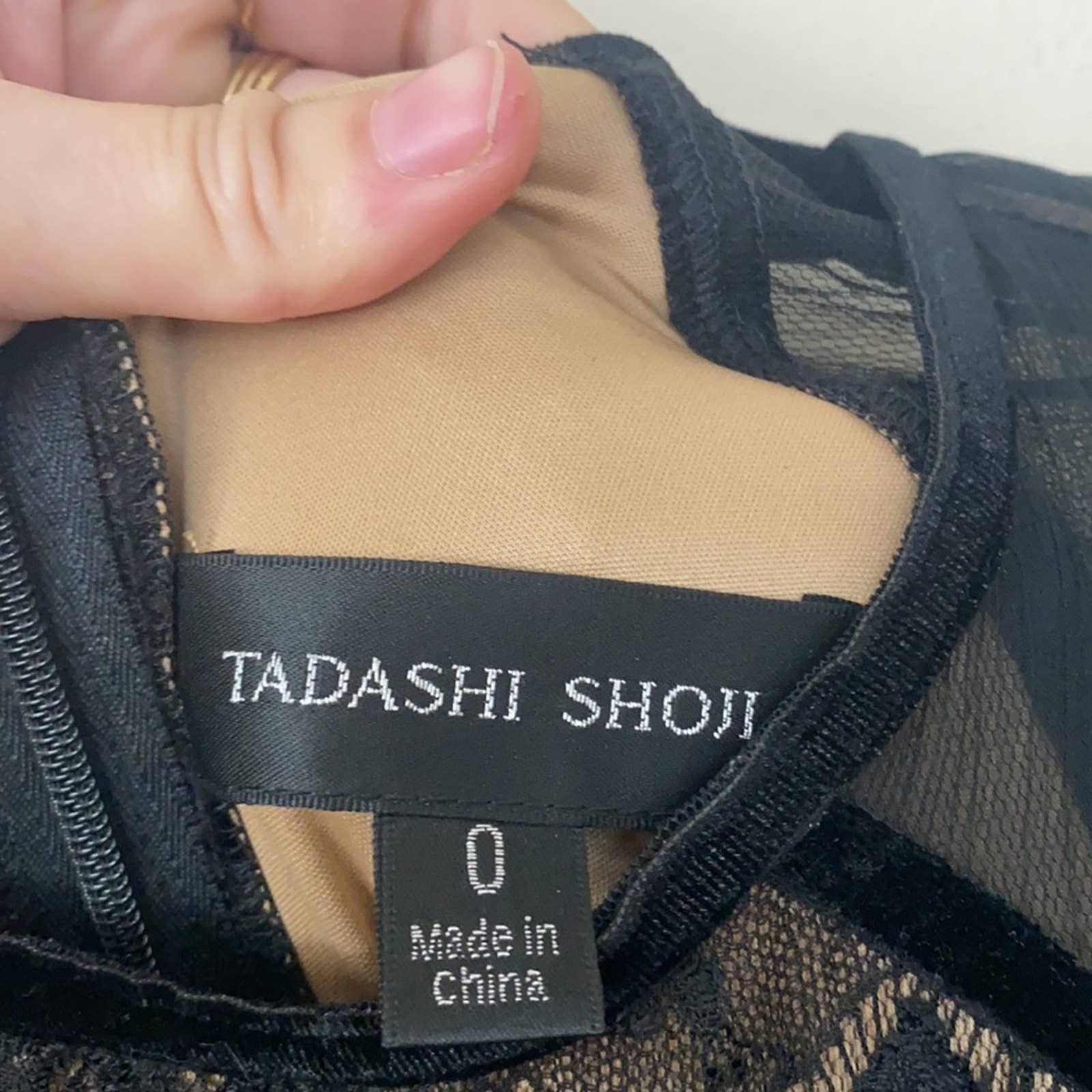 Vintage Tadashi Shoji Black Lace Maxi Size XS / US 0-2 / IT 36-38 - 7 Thumbnail