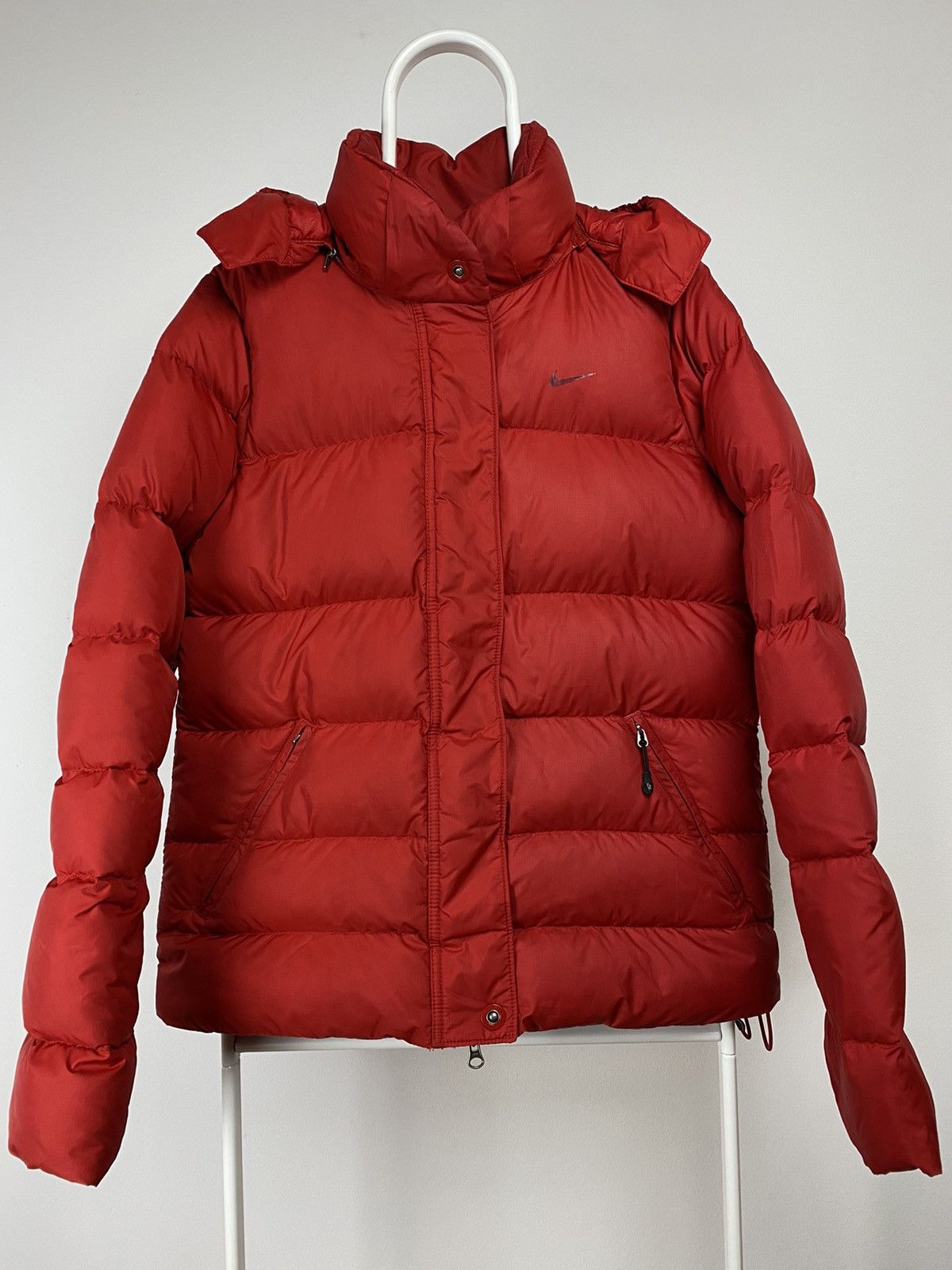 Nike × Vintage Nike vintage red puffer jacket small swoosh Size US M / EU 48-50 / 2 - 1 Thumbnail
