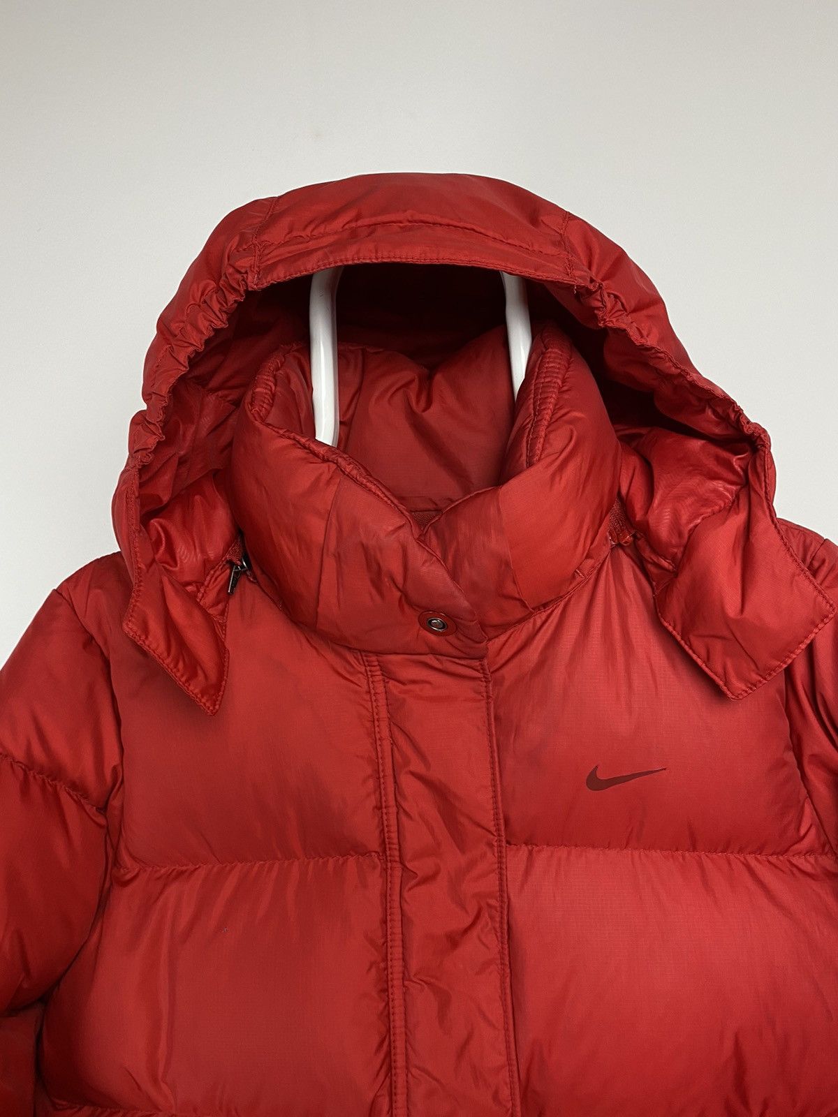 Nike × Vintage Nike vintage red puffer jacket small swoosh Size US M / EU 48-50 / 2 - 3 Thumbnail