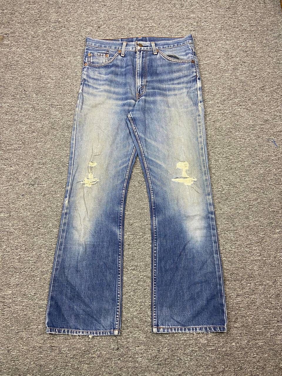 Levi's Vintage Clothing Vintage Levis 517 Flare Denim Faded Blue Wash Jeans Size US 31 - 1 Thumbnail