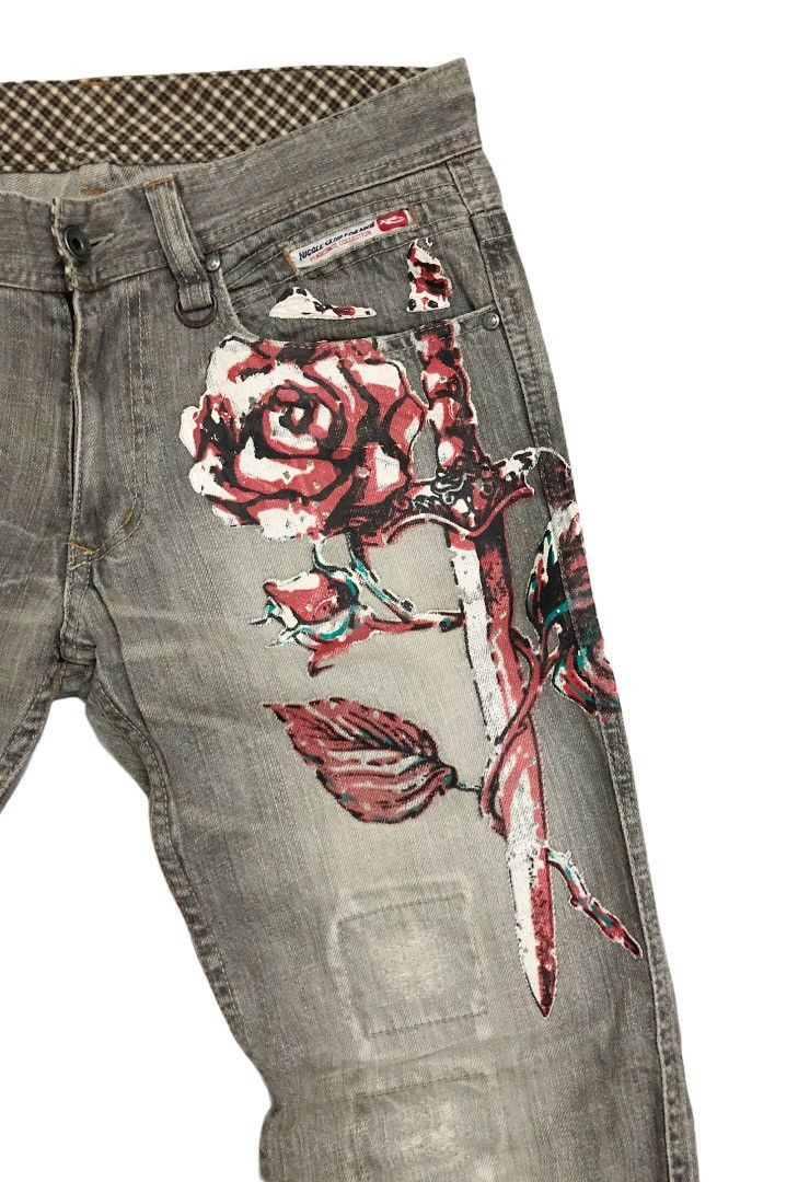 Nicole Club 2000's NCFM trompe l’oeil “ Nude Style“ denim Size US 32 / EU 48 - 7 Thumbnail