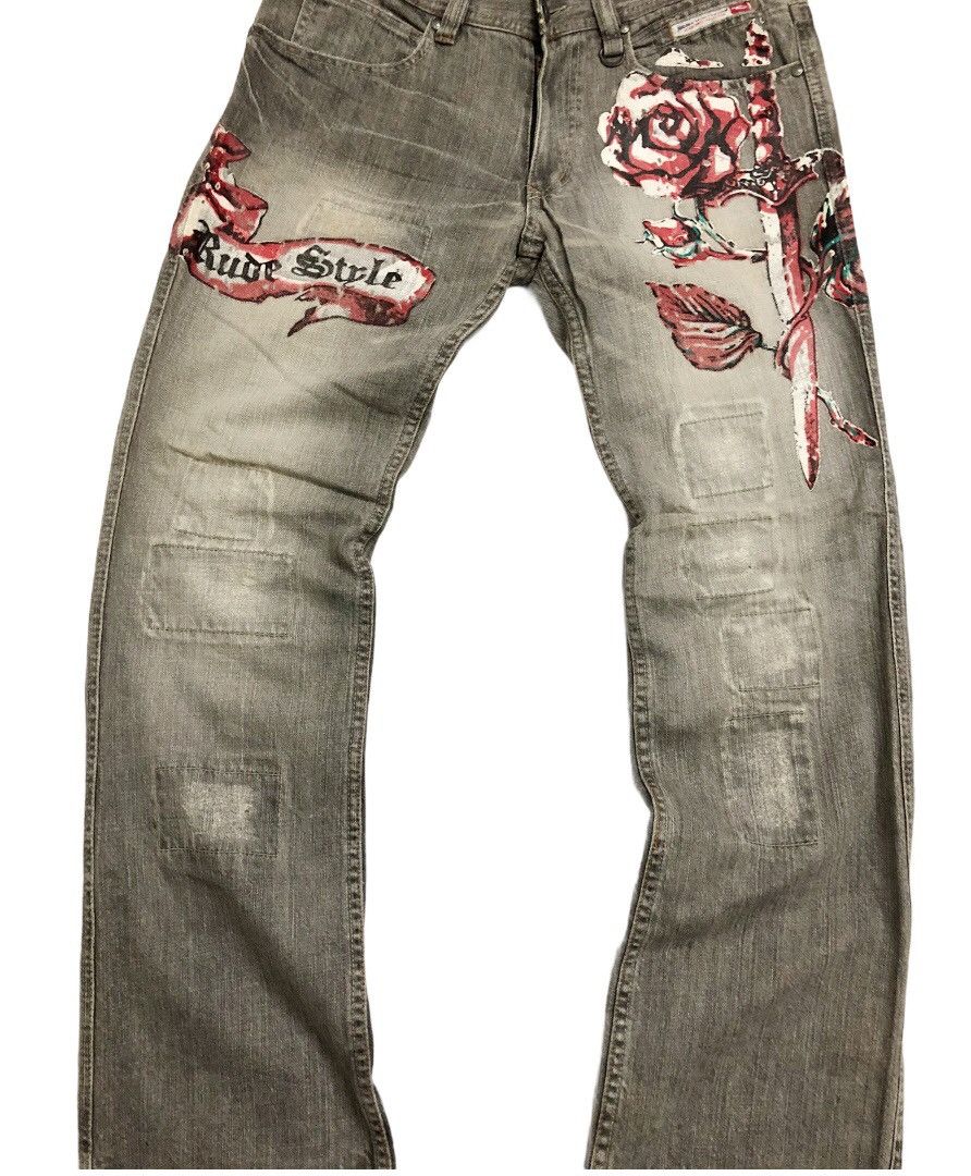 Nicole Club 2000's NCFM trompe l’oeil “ Nude Style“ denim Size US 32 / EU 48 - 6 Thumbnail
