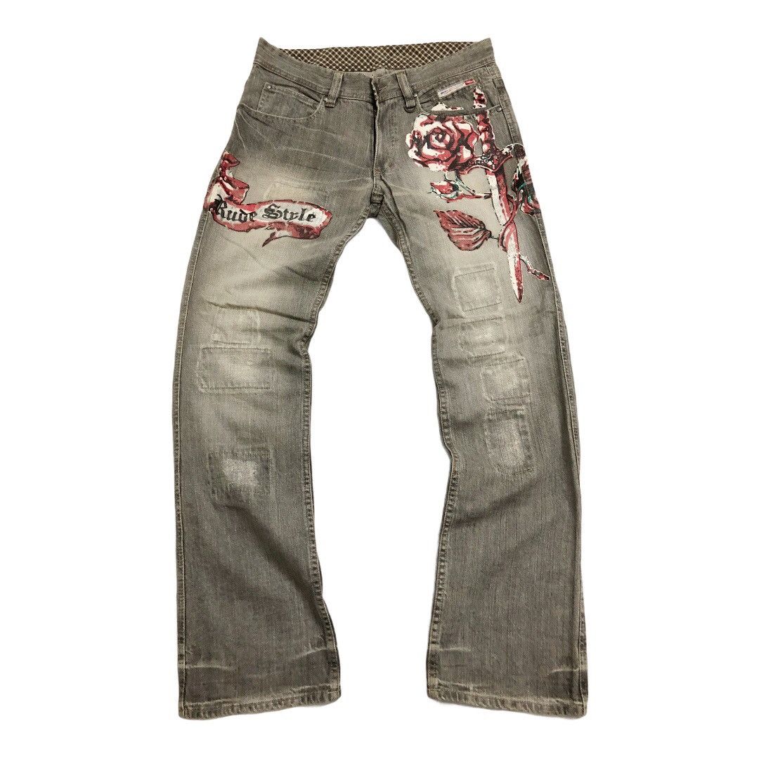 Nicole Club 2000's NCFM trompe l’oeil “ Nude Style“ denim Size US 32 / EU 48 - 3 Thumbnail