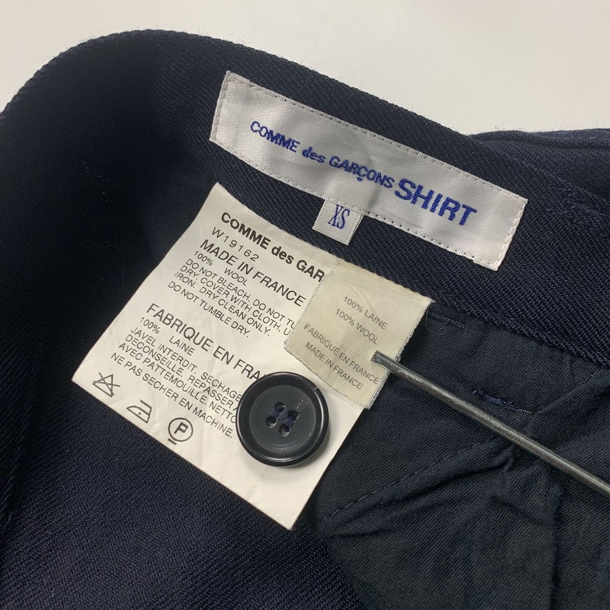 Comme des garcons shirt double knee trousers