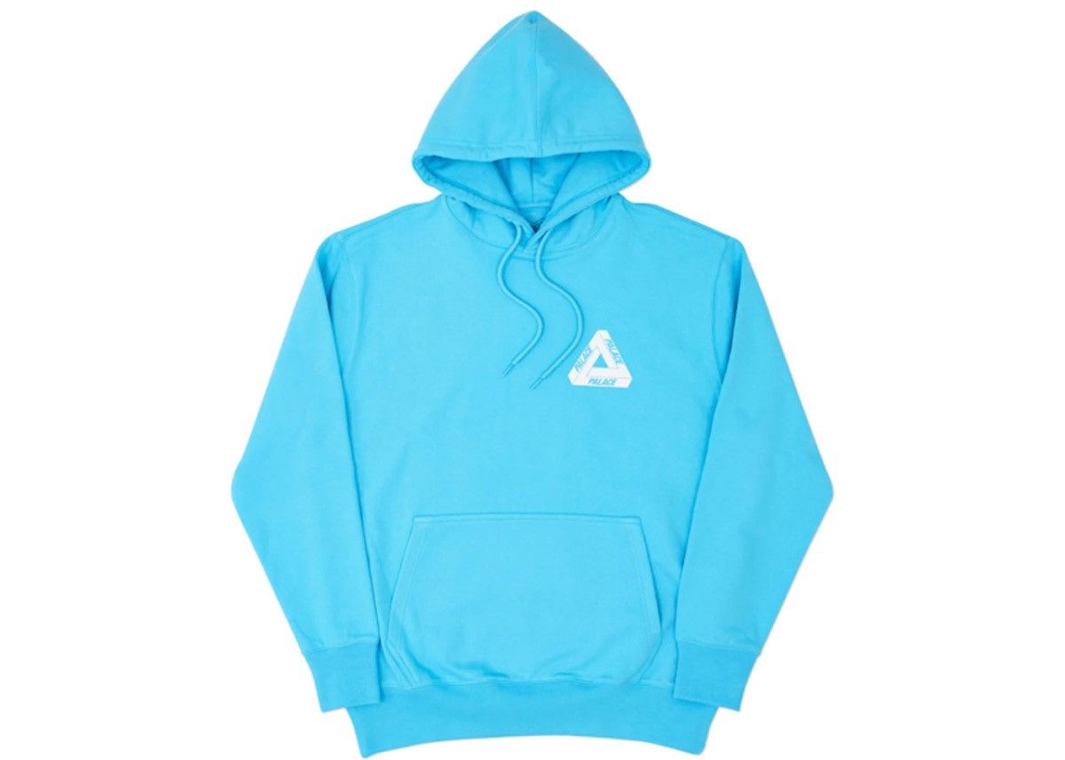 Palace Blue Tri-Ferg Hoodie Medium