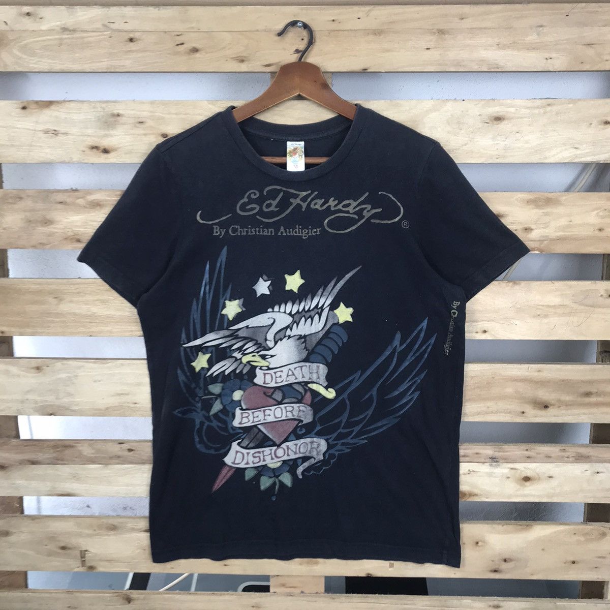 Christian Audigier × Ed Hardy × Vintage Vintage Ed Hardy Short Sleeve T-Shirt Big Logo Size US M / EU 48-50 / 2 - 1 Thumbnail