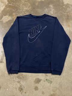 Navy blue discount vintage nike sweatshirt