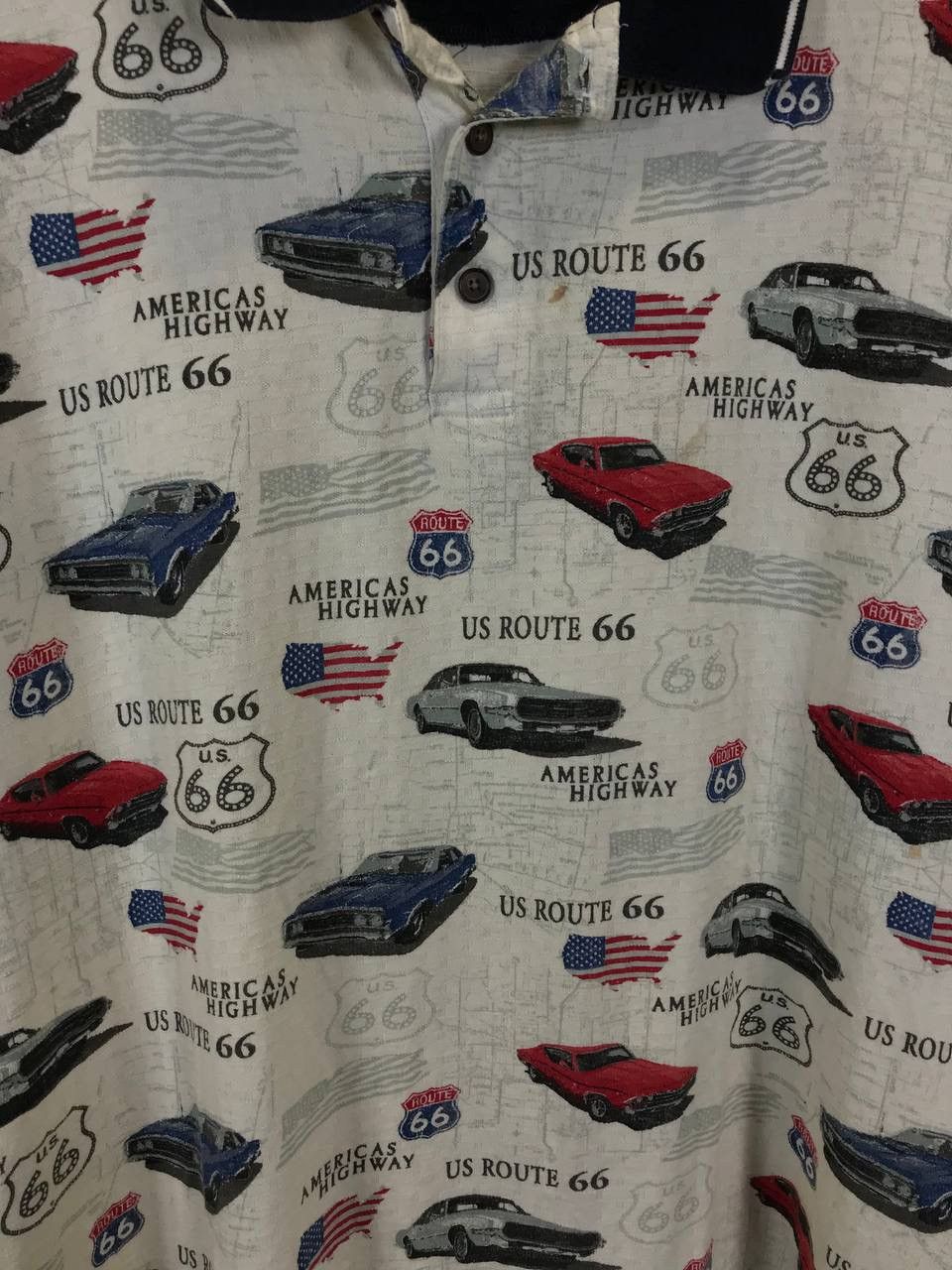Other Vintage USA Route 66 Cars polo tee Size US XXL / EU 58 / 5 - 3 Thumbnail