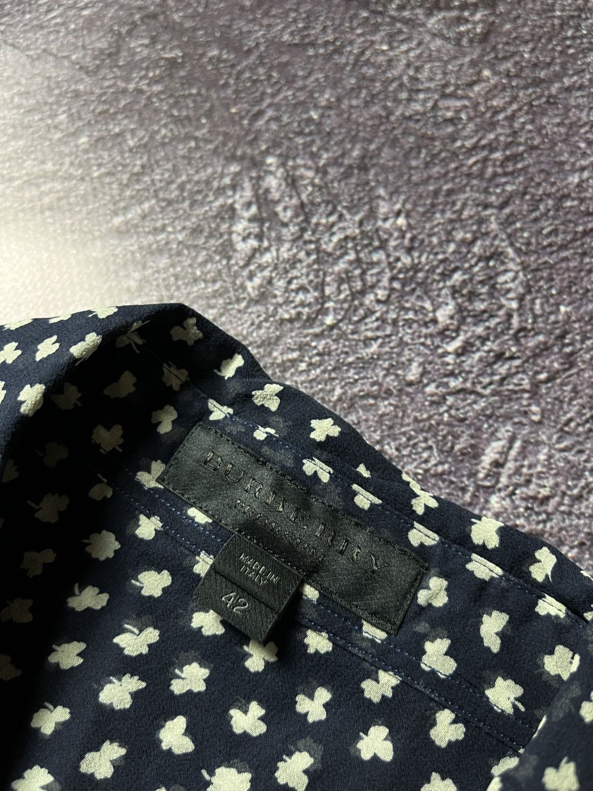 Burberry Prorsum Burberry Prorsum Black Label Floral Print Silk Shirt In Navy Size M / US 6-8 / IT 42-44 - 8 Thumbnail