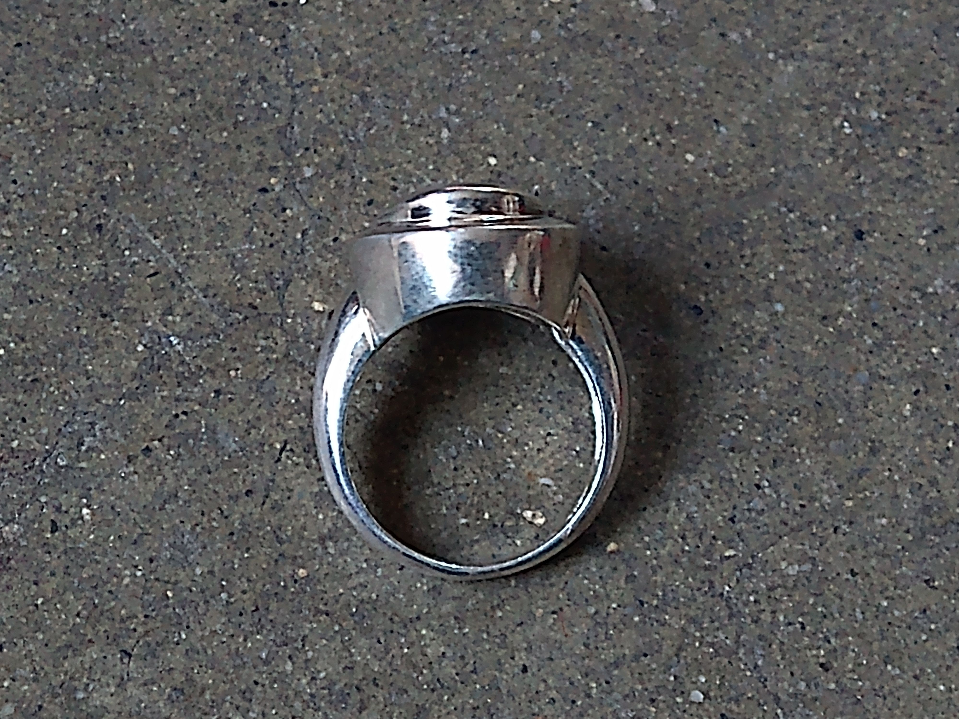 Jewelry × Sterling Silver × Vintage Sterling Silver Ring Size 7 Modern Citrine Oval Faceted 7.1g Size ONE SIZE - 7 Thumbnail
