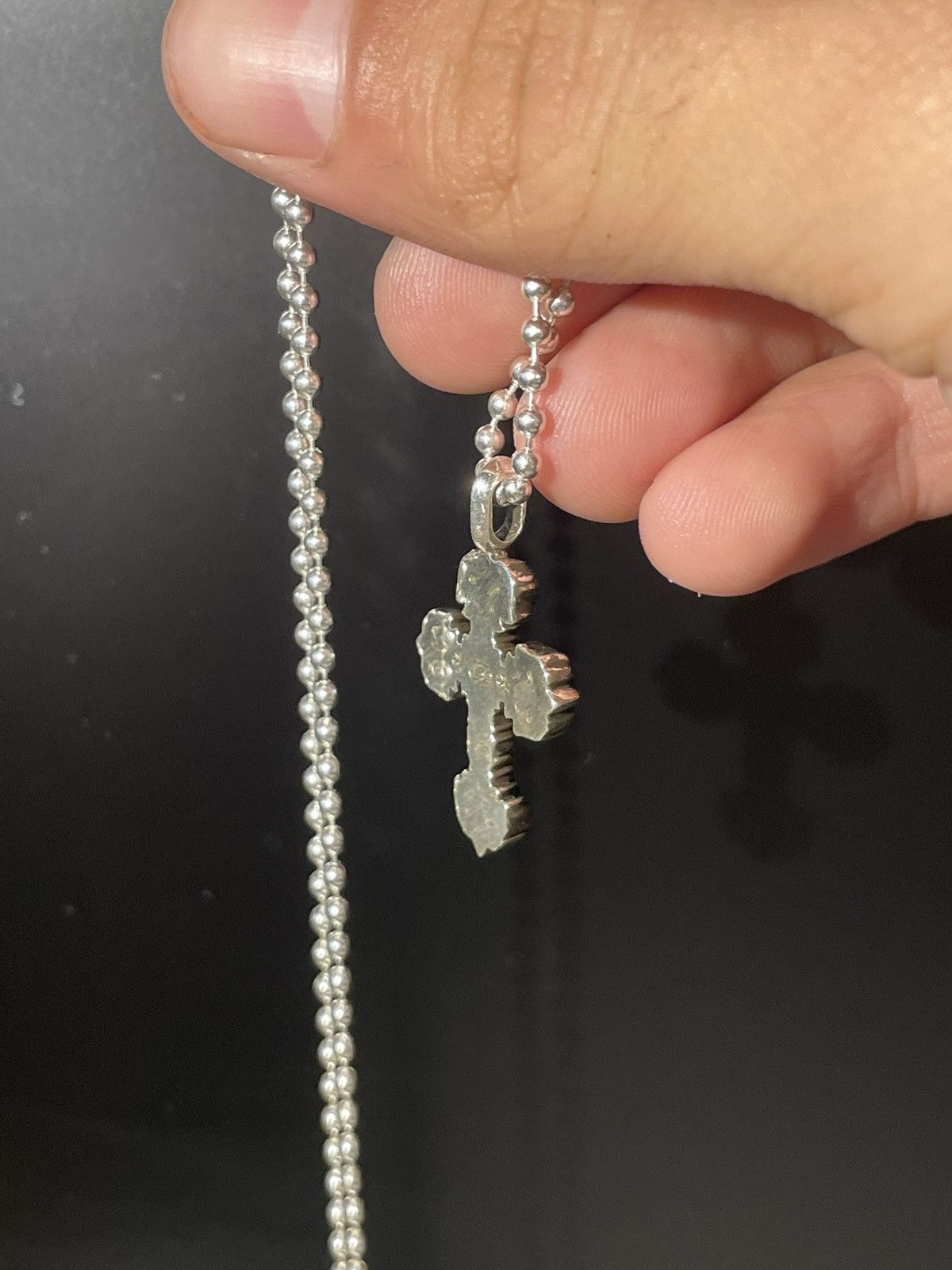 Chrome heart cross alternative pendant
