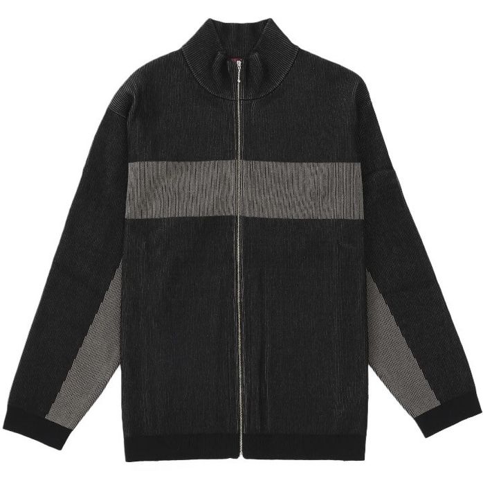 Supreme Supreme 2-Tone Ribbed Zip Up Sweater | Grailed