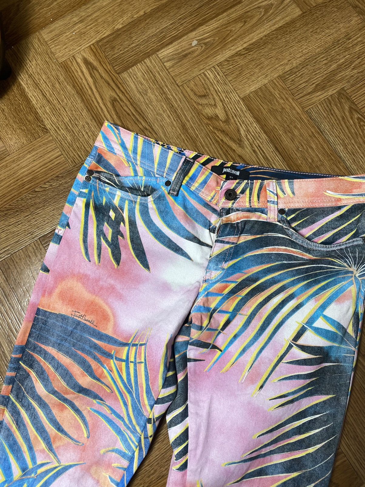 Just Cavalli Just Cavalli all over floral print skinny jeans monogram Size US 31 - 2 Thumbnail