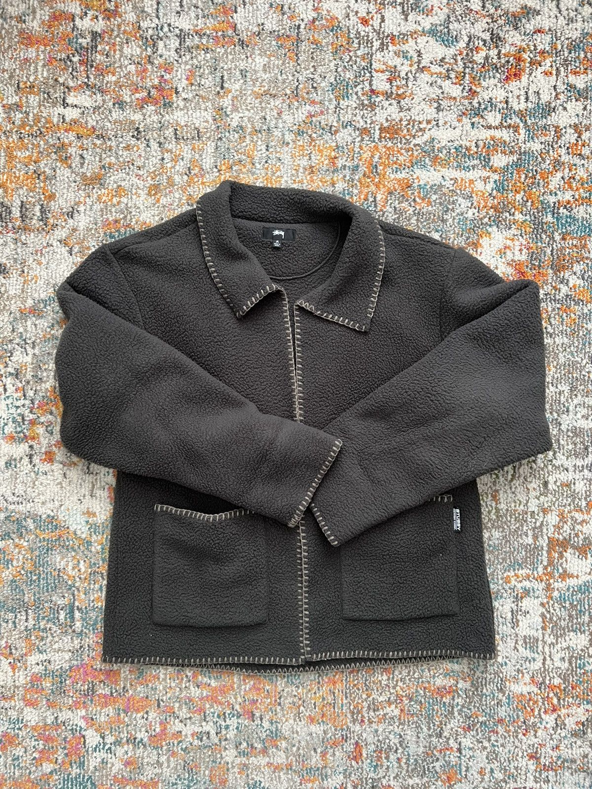 ジャケット・アウター Stussy Woodsy Blanket Stitch Fleece Stussy Stussy Woodsy Blanket Stitch Jacket - M | Grailed