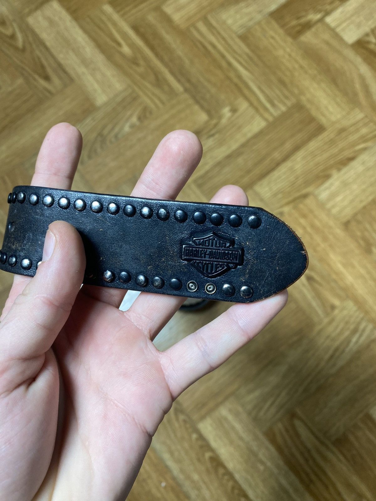 Harley Davidson × Vintage Vintage 2013 Harley Davidson like BB Simon chrome black belt Size 38 - 6 Thumbnail