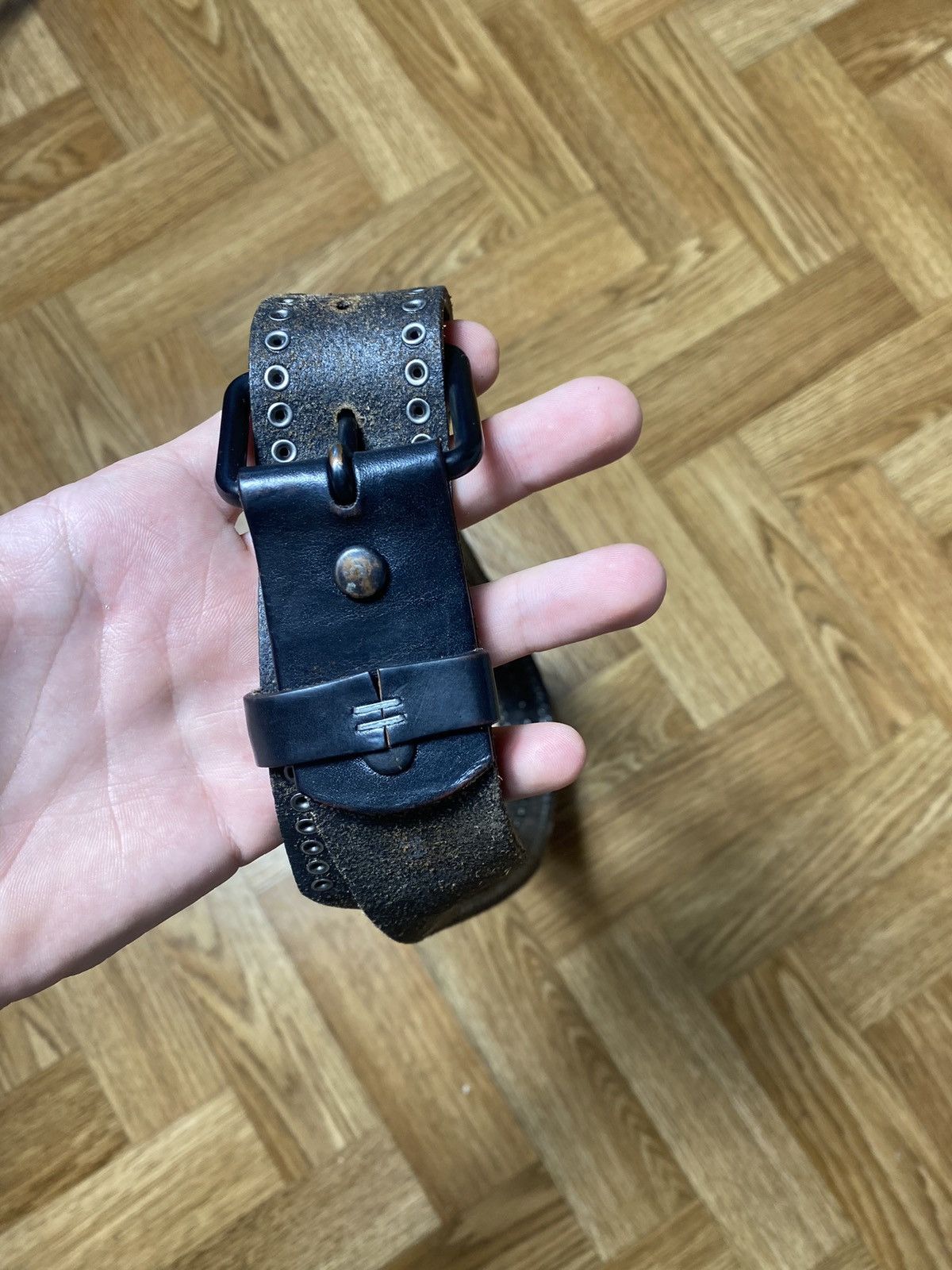 Harley Davidson × Vintage Vintage 2013 Harley Davidson like BB Simon chrome black belt Size 38 - 9 Thumbnail
