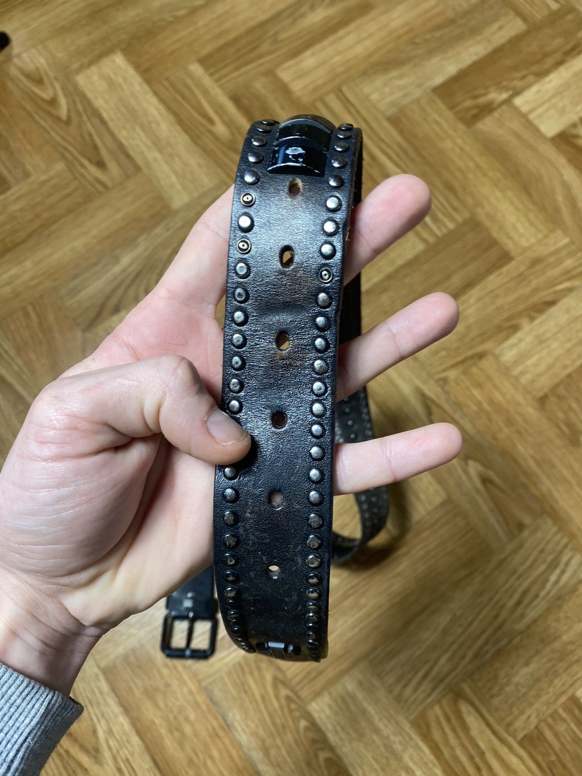 Harley Davidson × Vintage Vintage 2013 Harley Davidson like BB Simon chrome black belt Size 38 - 5 Thumbnail
