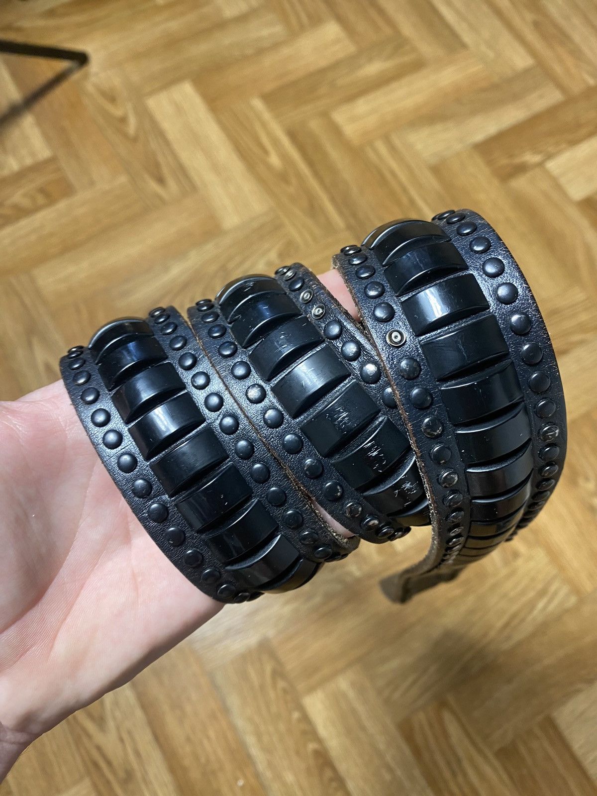 Harley Davidson × Vintage Vintage 2013 Harley Davidson like BB Simon chrome black belt Size 38 - 4 Thumbnail
