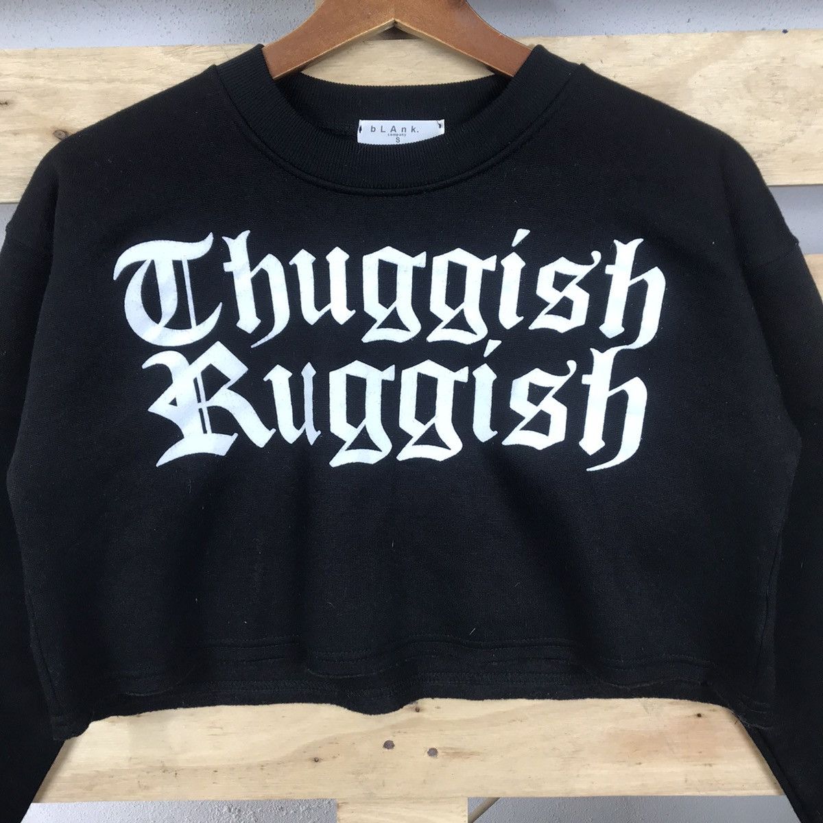 Other bLAnk. Company Thuggish Ruggish Crop Top Sweatshirt Size S / US 4 / IT 40 - 2 Thumbnail