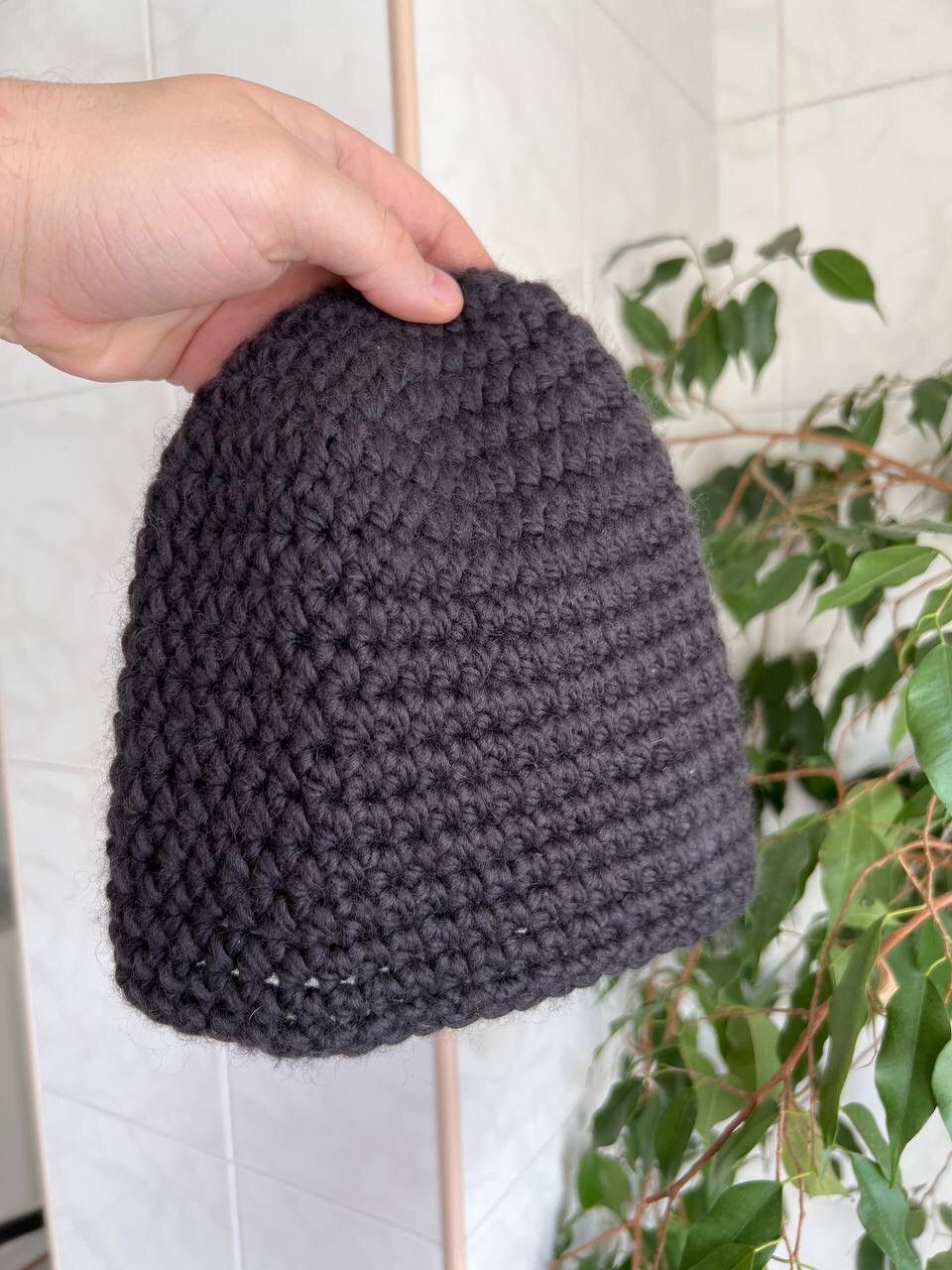 Vintage Vintage Handmade Knit Hat Japanes Style Graphite Hat Japan Size ONE SIZE - 3 Thumbnail