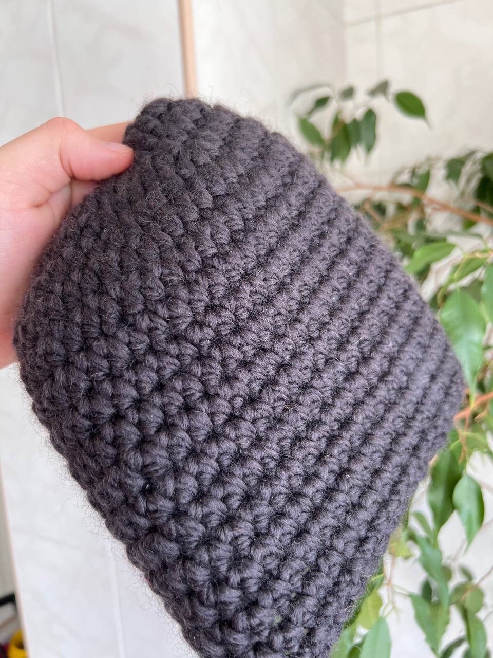 Vintage Vintage Handmade Knit Hat Japanes Style Graphite Hat Japan Size ONE SIZE - 2 Thumbnail