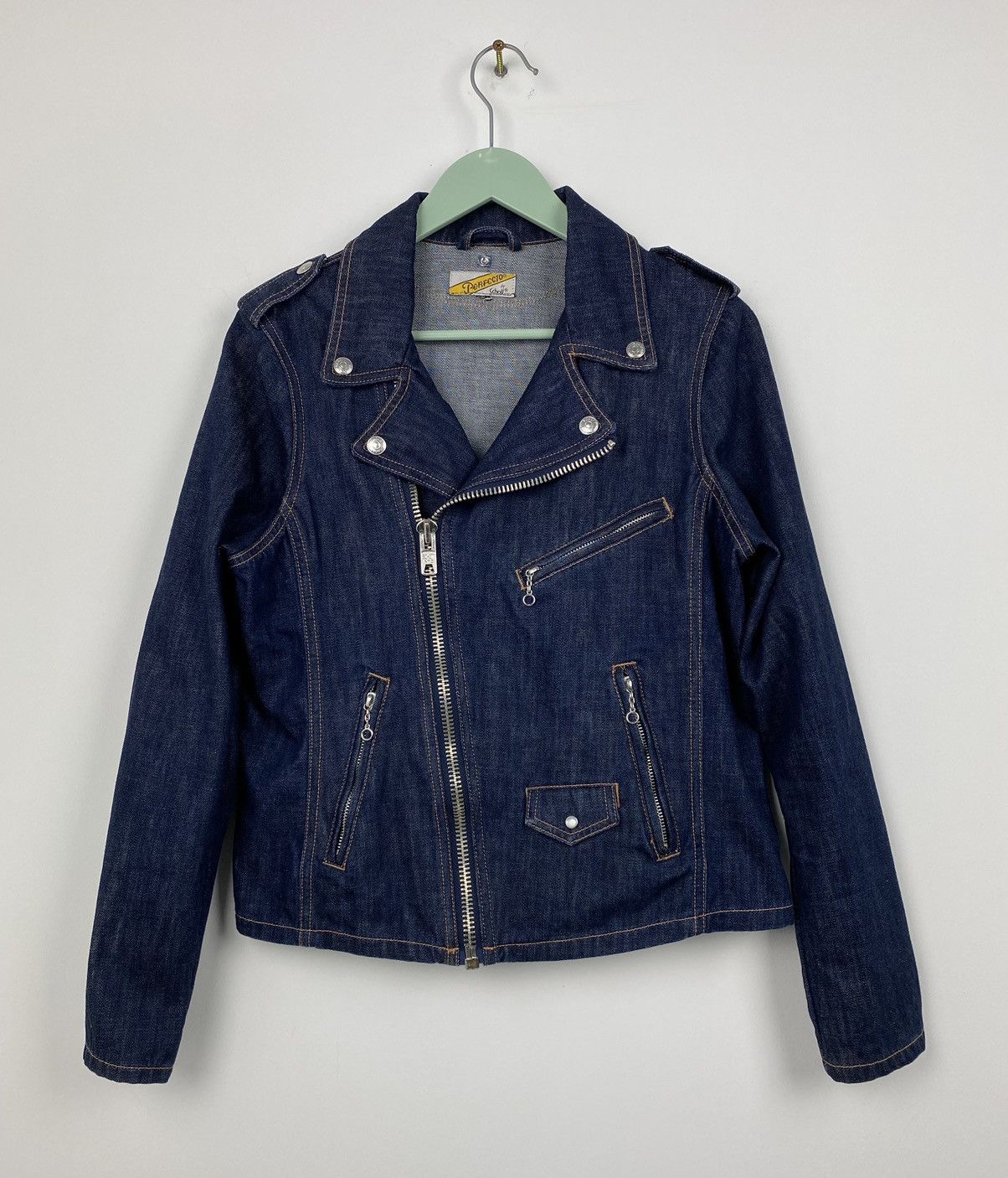 Schott Women’s Schott Perfecto Motorcycle Denim Jacket Avirex Size S / US 4 / IT 40 - 1 Thumbnail
